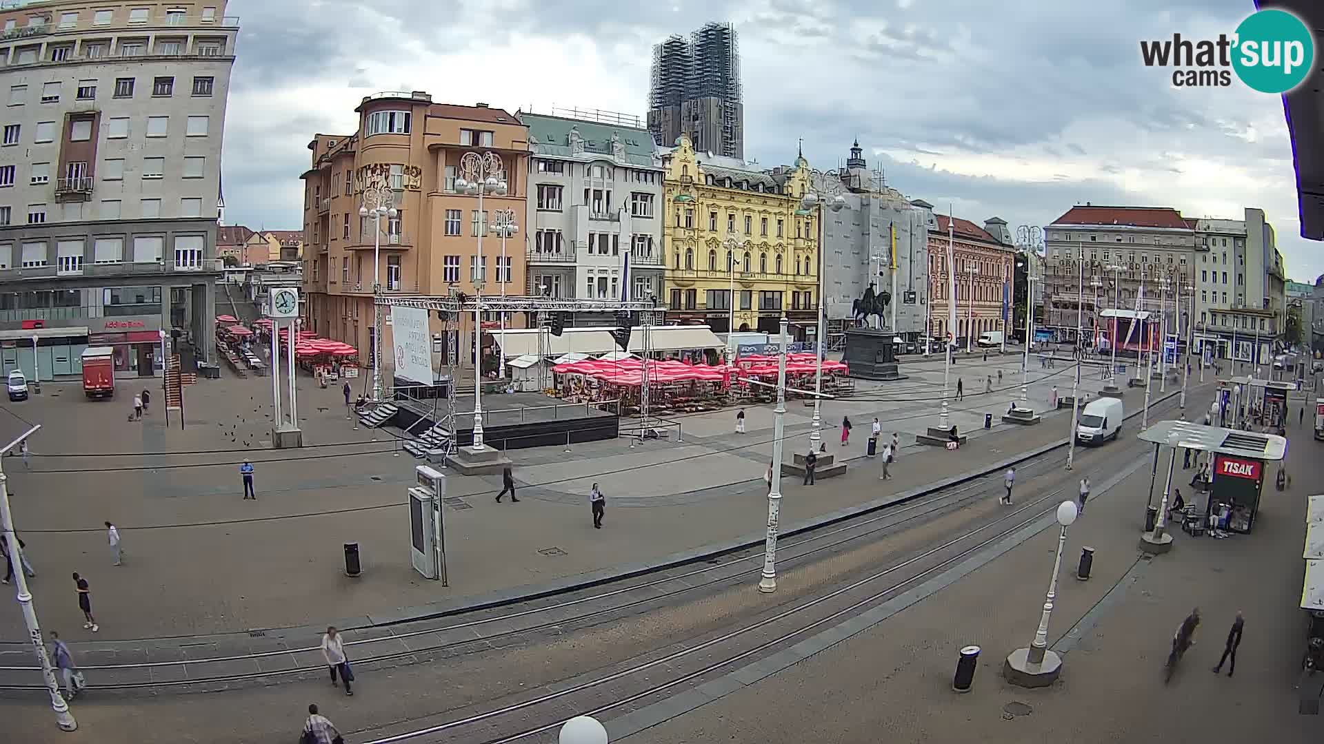 Webcam Zagreb Bana Jelačića square | Croatia