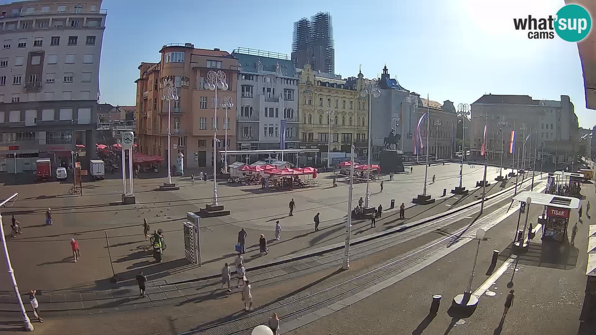 Webcam Zagreb Bana Jelačića square | Croatia
