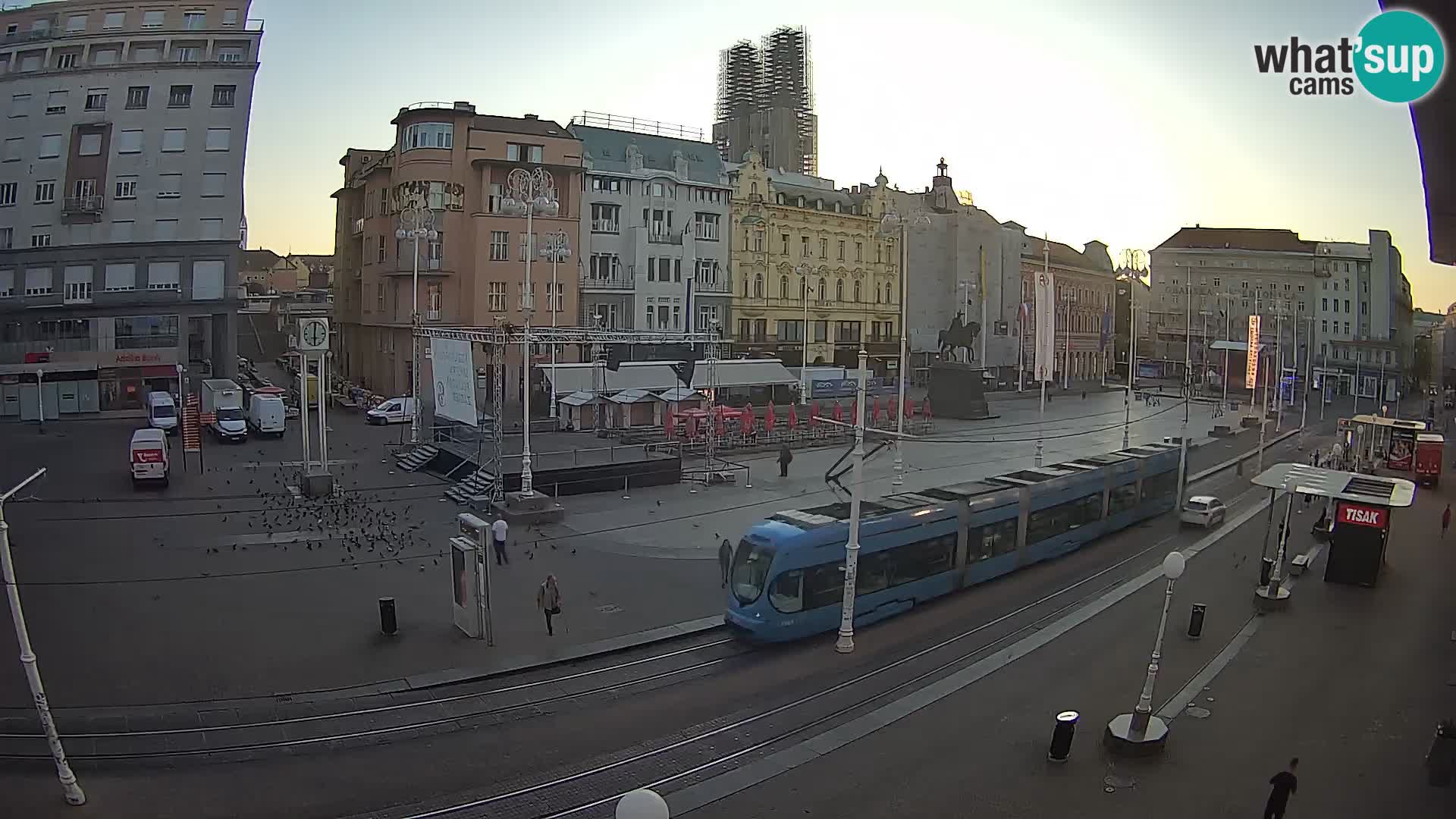 Webcam Zagreb Bana Jelačića square | Croatia
