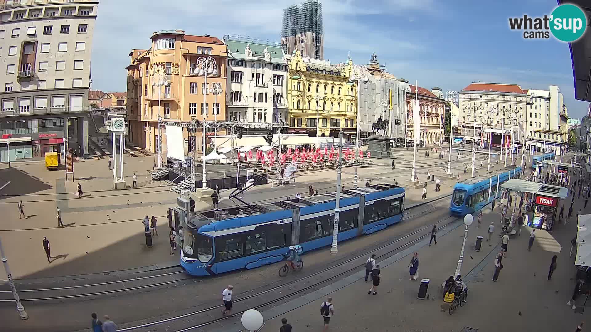 Zagreb webcam Ban Jelacica Platz | Kroatien
