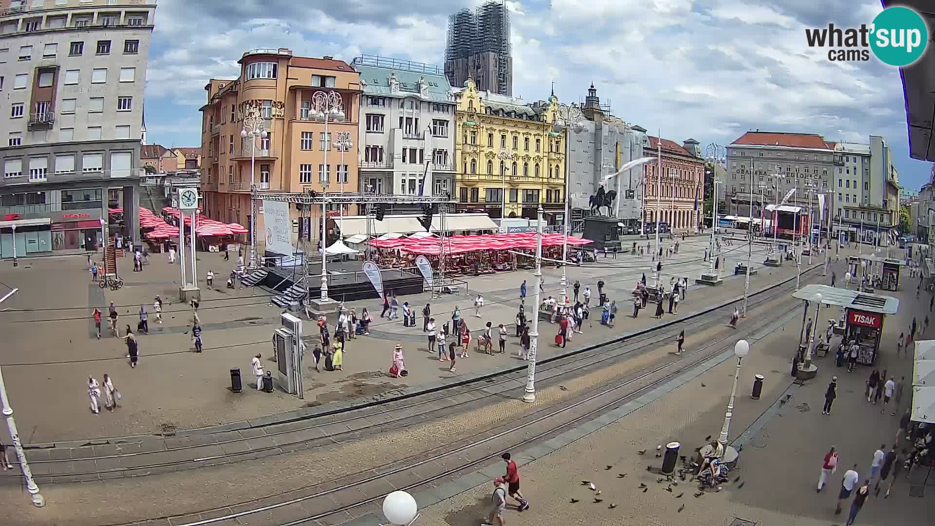 Webcam Zagabria Ban Jelacic piazza | Croazia