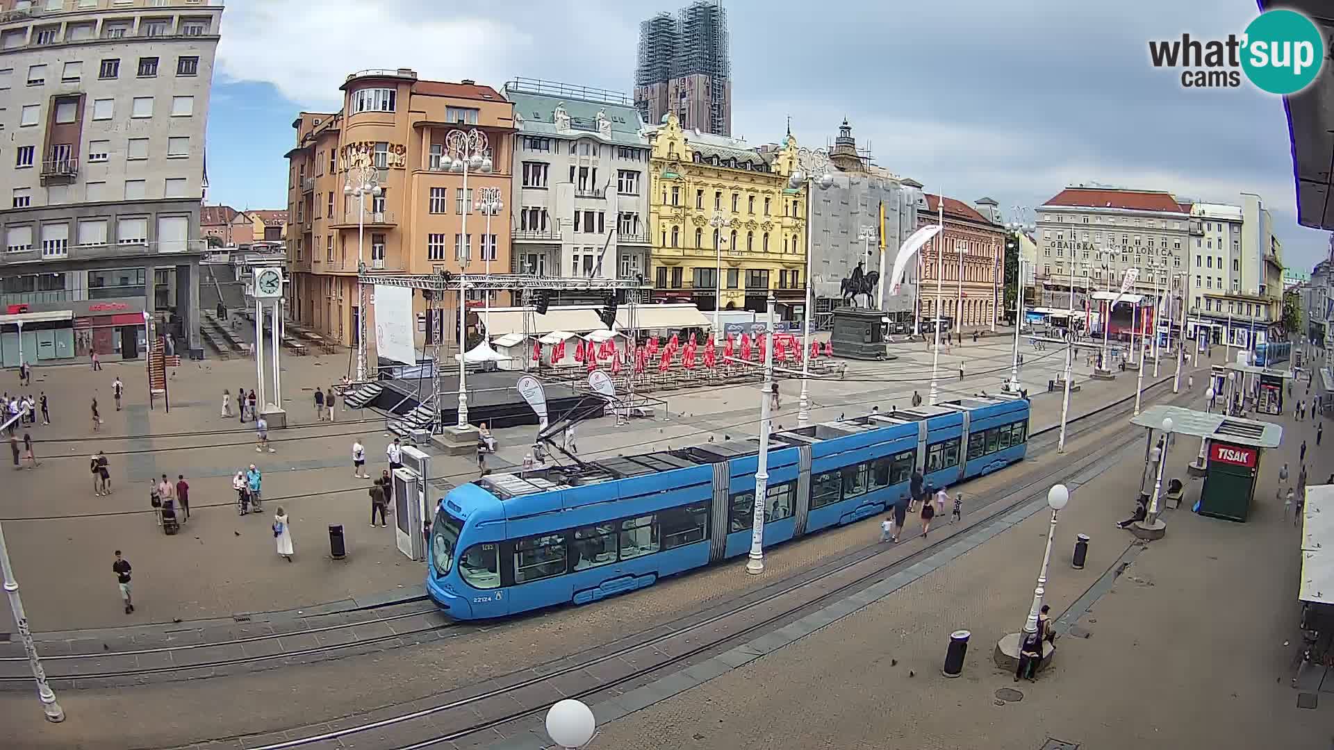 Webcam Zagreb Bana Jelačića square | Croatia