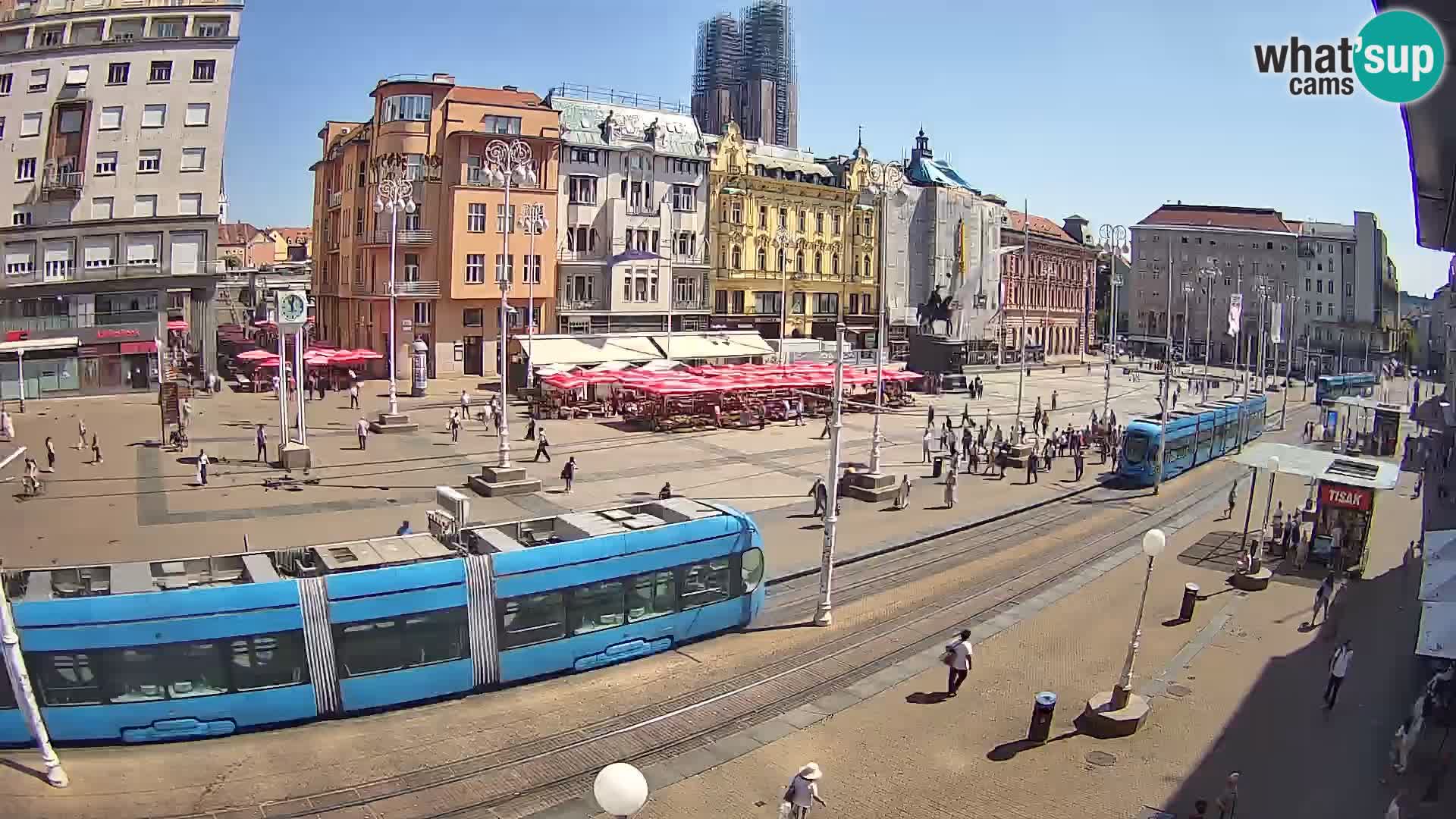 Zagreb webcam Ban Jelacica Platz | Kroatien