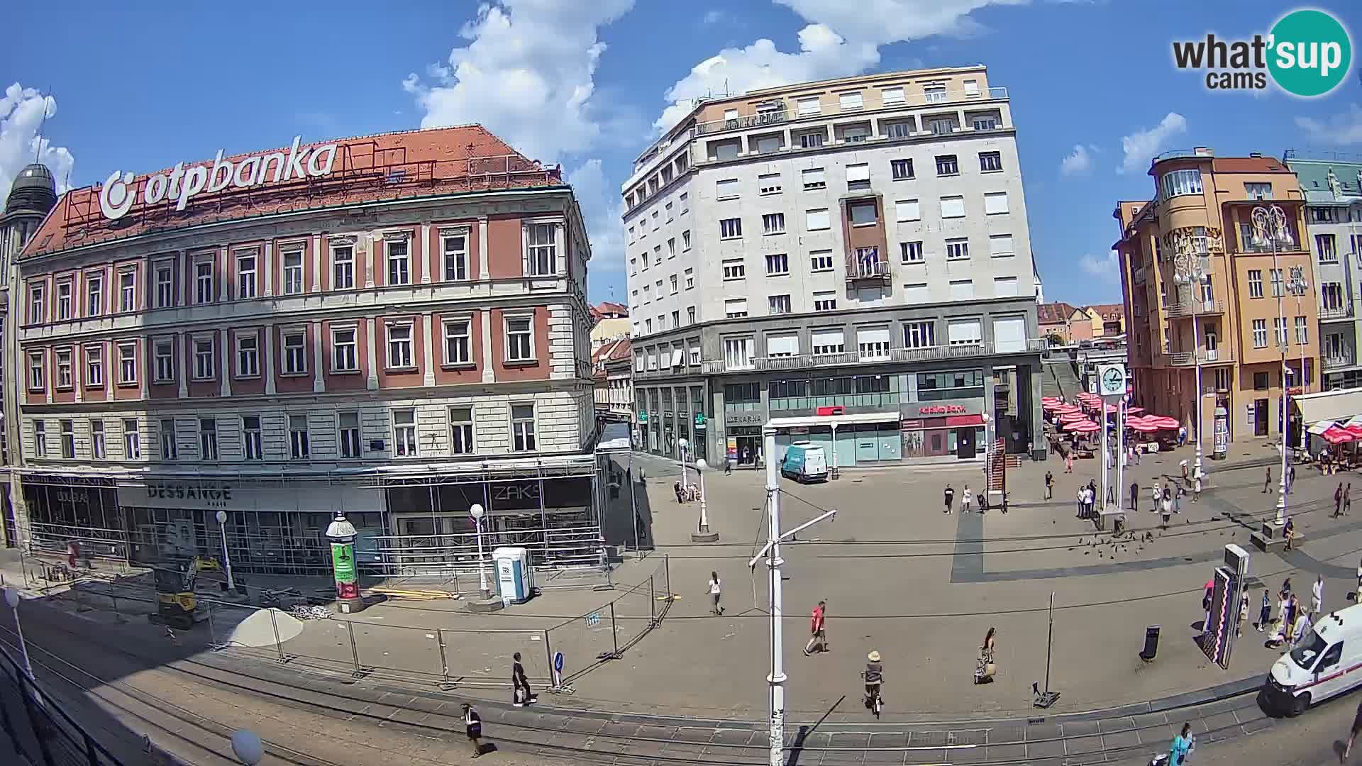 Webcam Zagreb Bana Jelačića square | Croatia