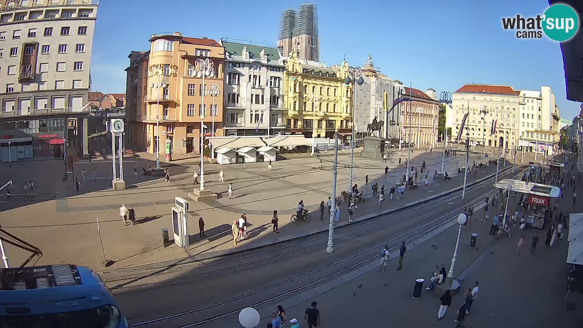 Live Cam Zagreb Ban Jelačić place | Croatie