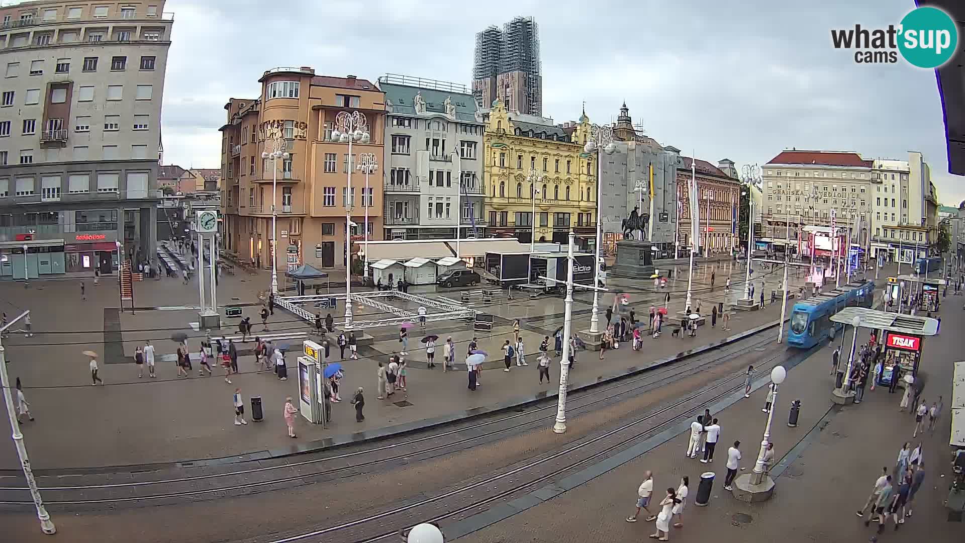 Webcam Zagreb Bana Jelačića square | Croatia