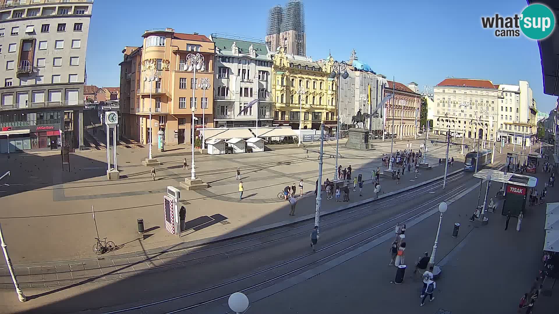 Zagreb webcam Ban Jelacica Platz | Kroatien