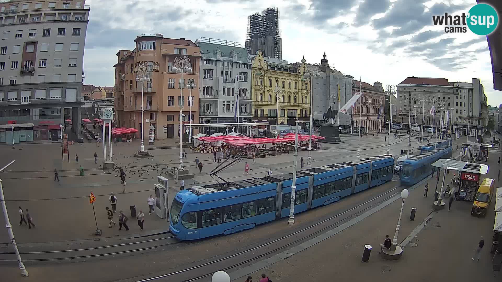 Zagreb webcam Ban Jelacica Platz | Kroatien