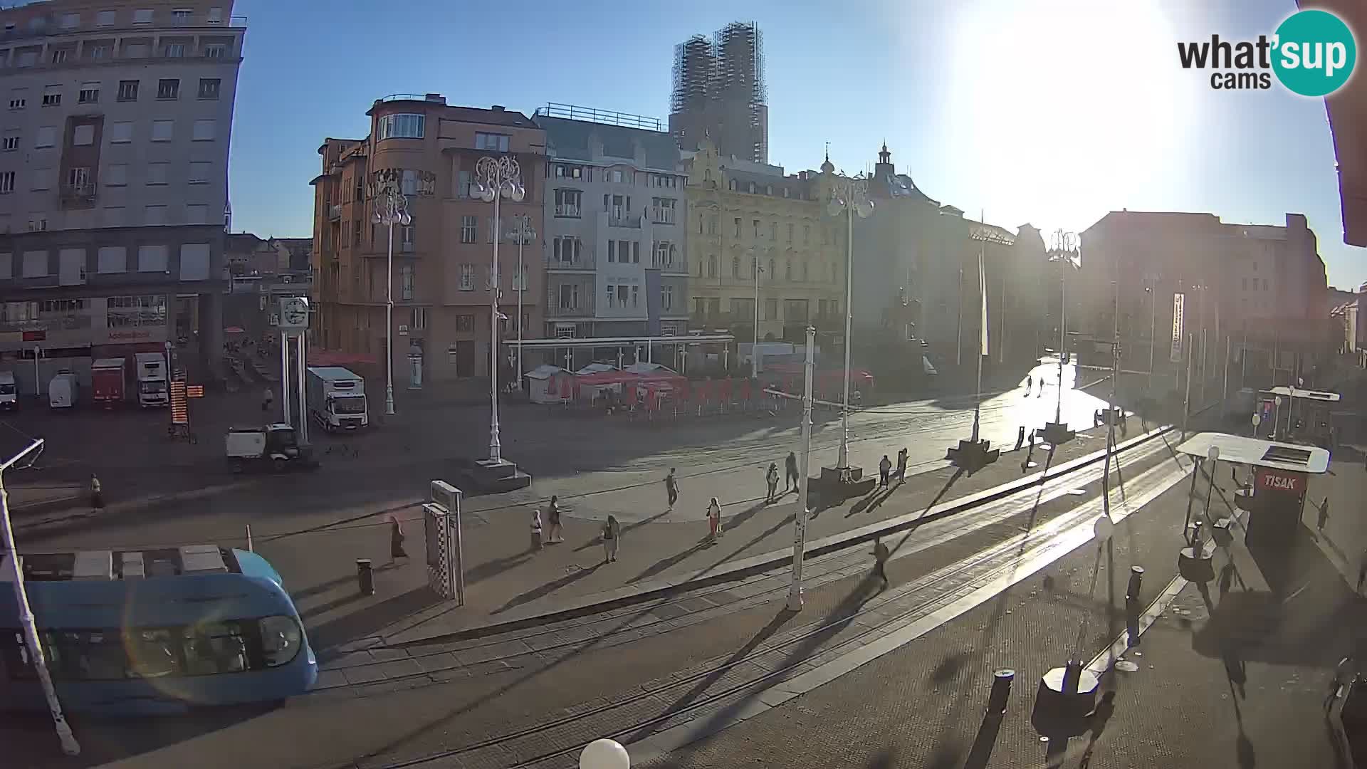 Zagreb webcam Ban Jelacica Platz | Kroatien