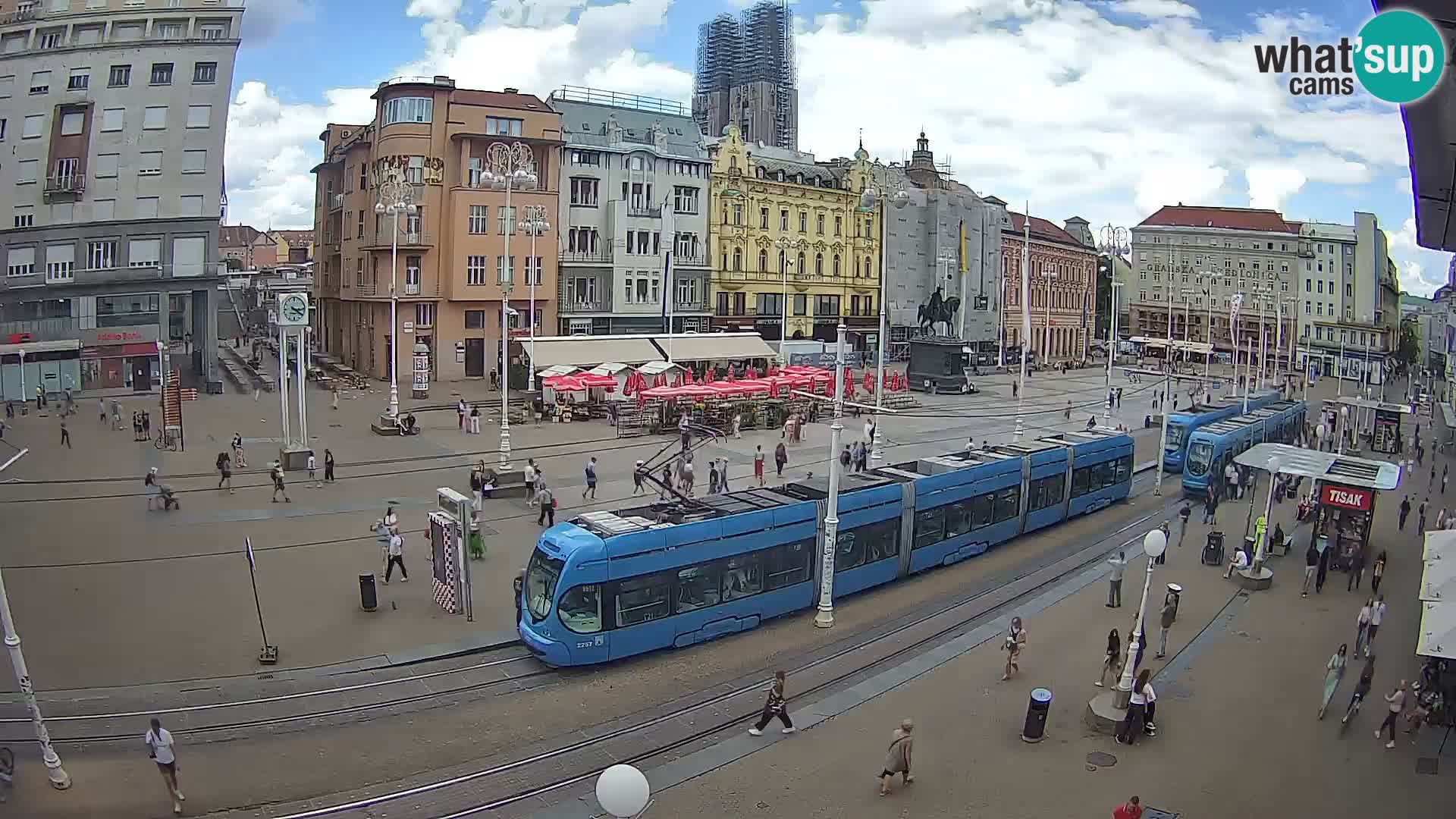 Webcam Zagreb Bana Jelačića square | Croatia