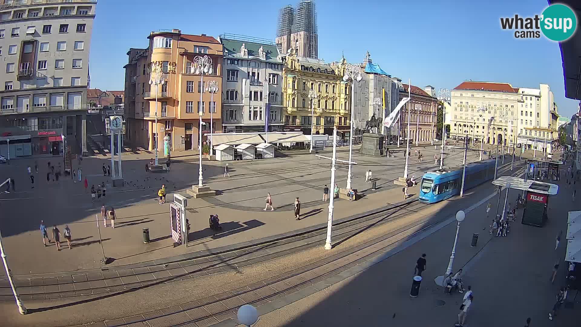Webcam Zagabria Ban Jelacic piazza | Croazia