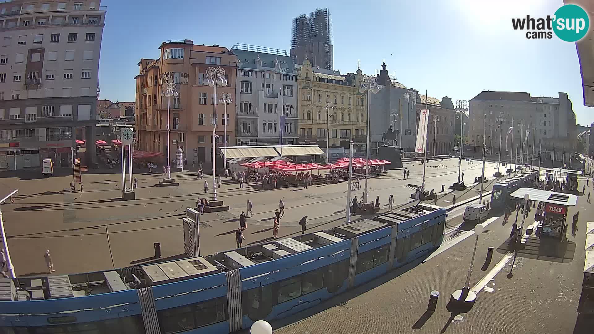 Webcam Zagreb Bana Jelačića square | Croatia