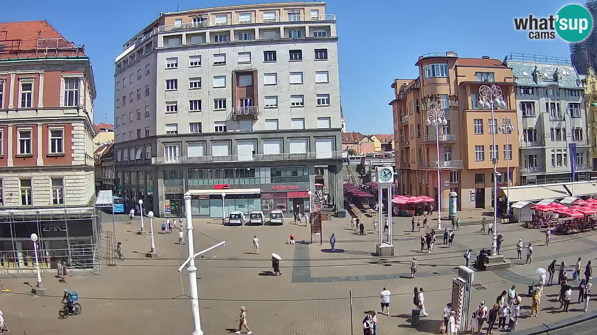 Webcam Zagreb Bana Jelačića square | Croatia