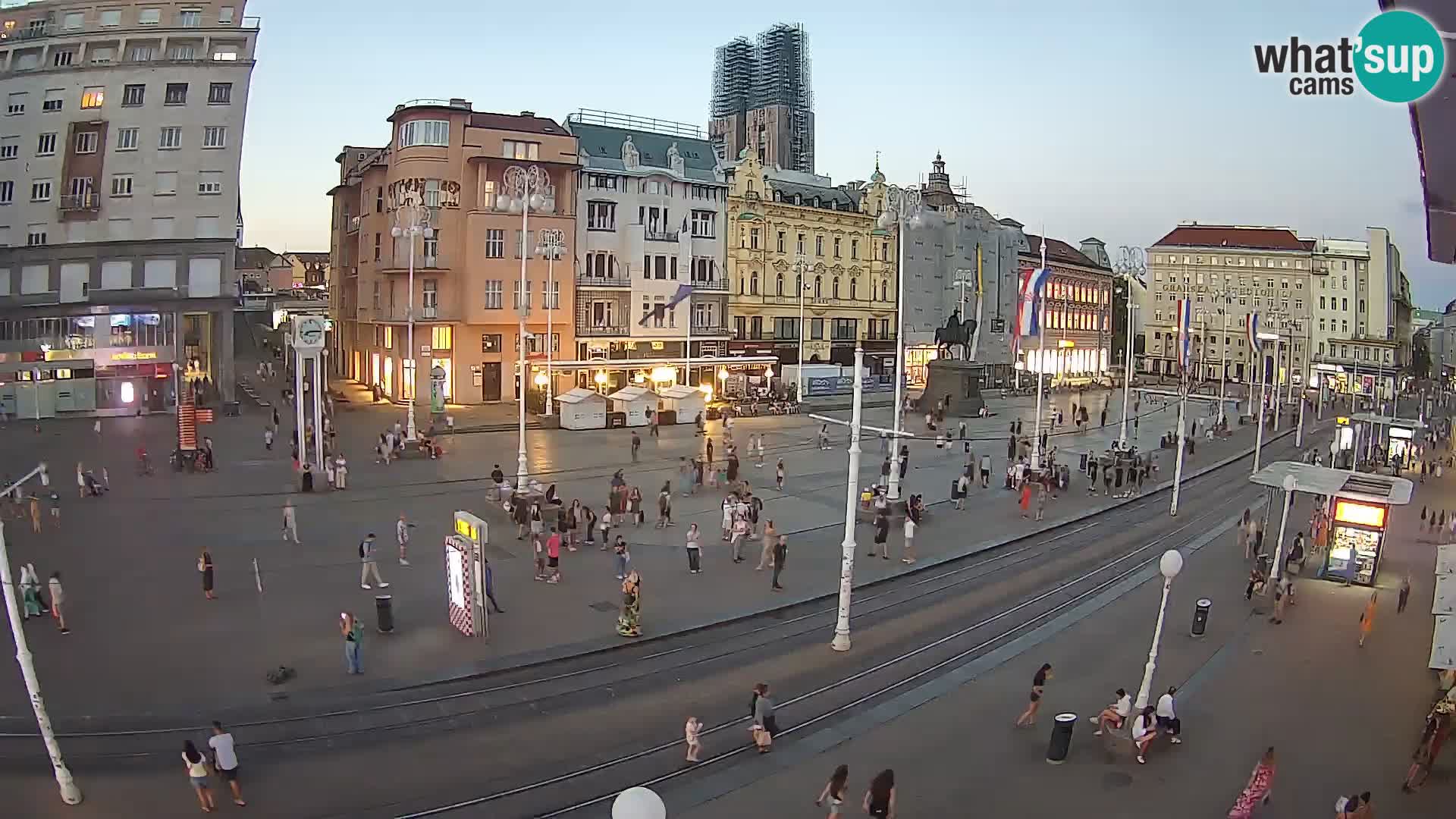 Zagreb webcam Ban Jelacica Platz | Kroatien