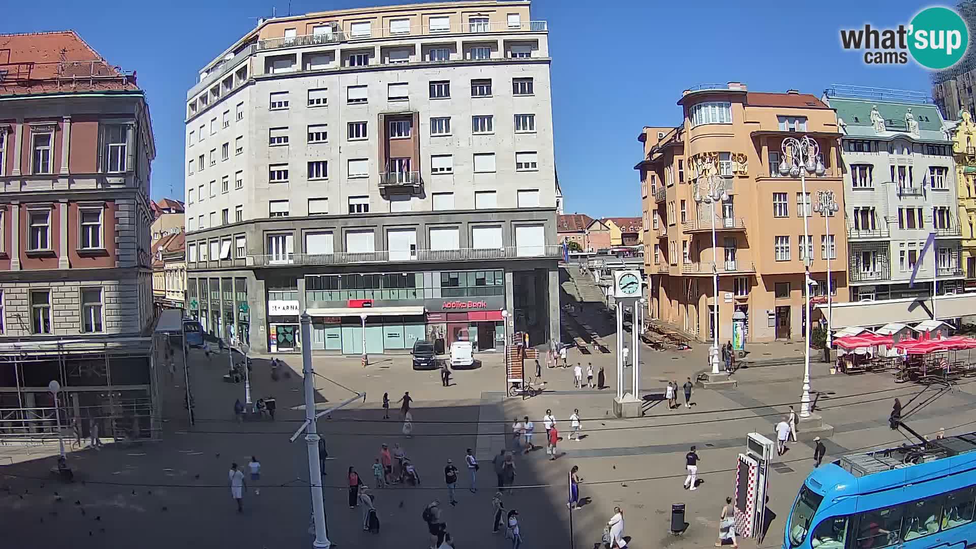 Zagreb webcam Ban Jelacica Platz | Kroatien