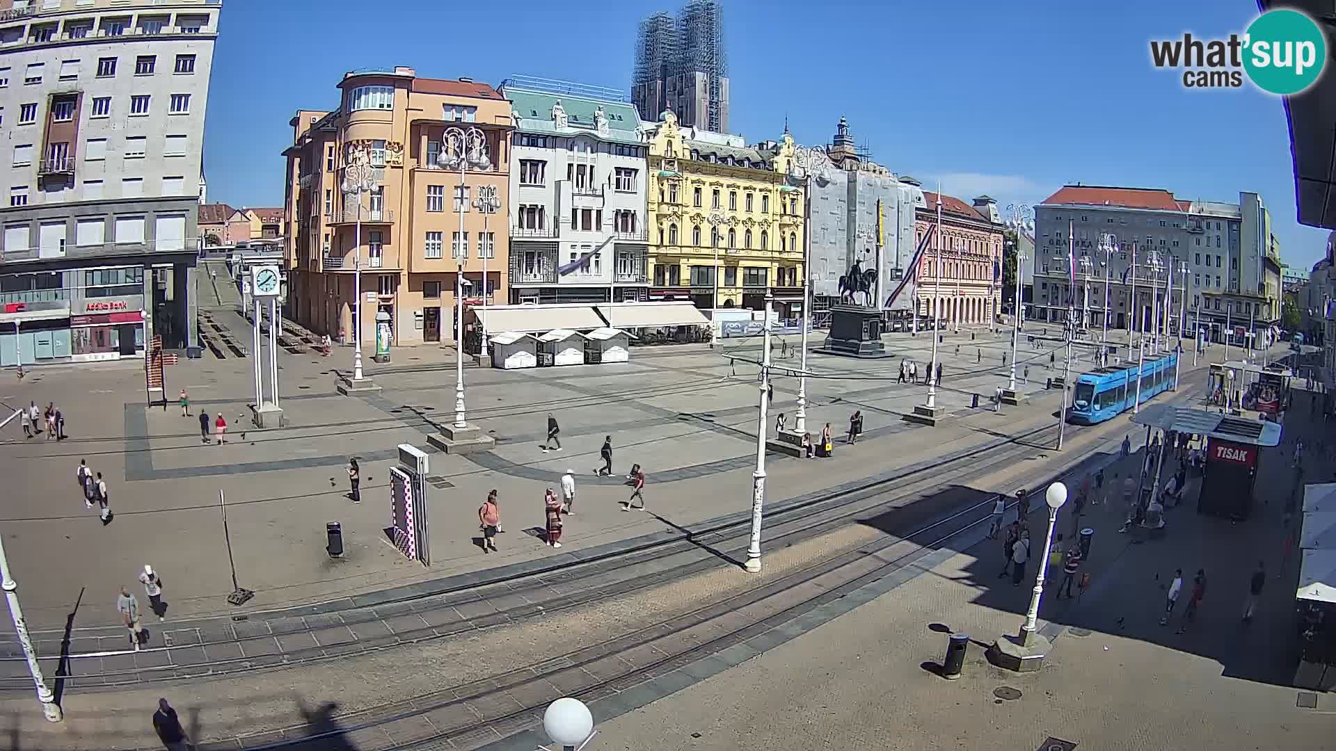 Zagreb webcam Ban Jelacica Platz | Kroatien
