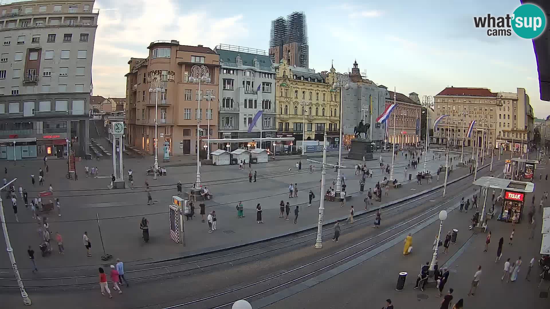 Live Cam Zagreb Ban Jelačić place | Croatie