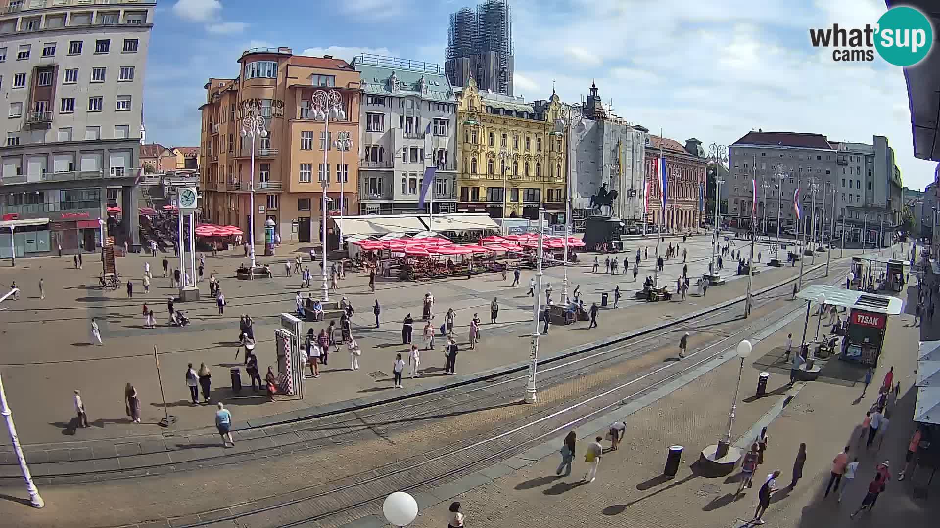 Webcam Zagreb Bana Jelačića square | Croatia