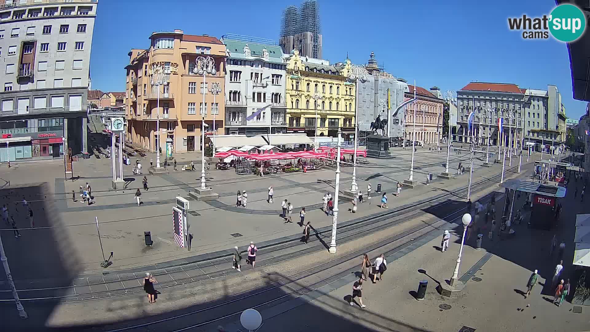 Zagreb webcam Ban Jelacica Platz | Kroatien