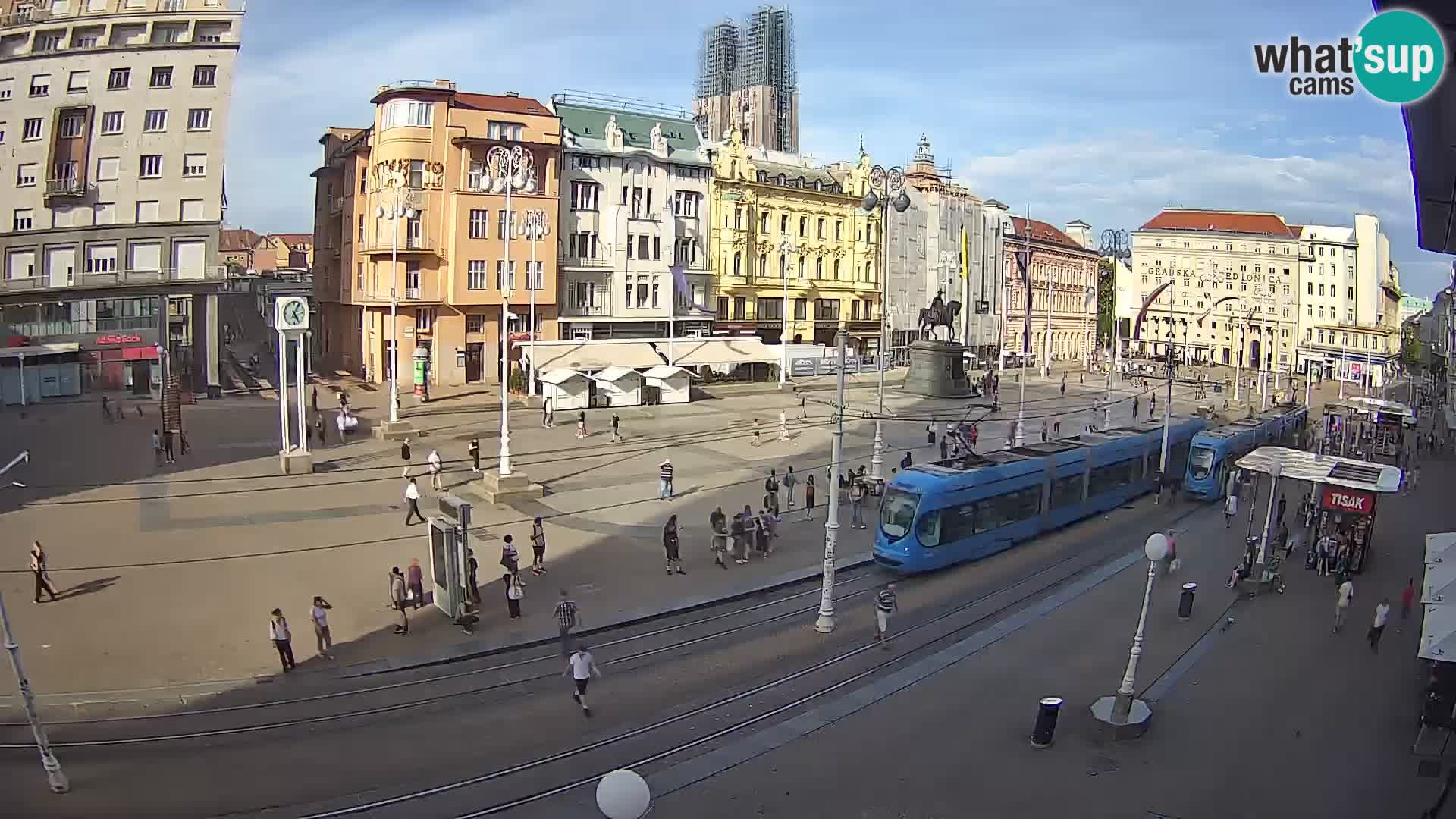 Live Cam Zagreb Ban Jelačić place | Croatie