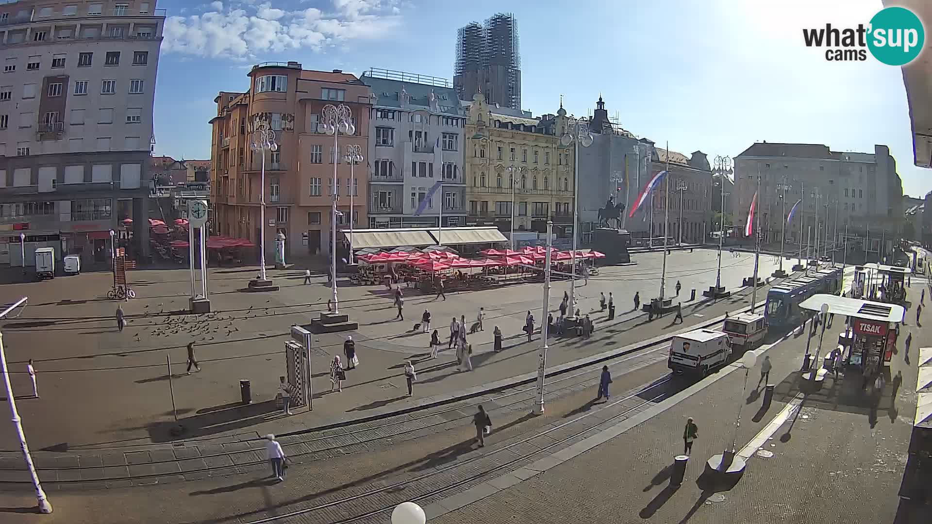 Webcam Zagreb Bana Jelačića square | Croatia
