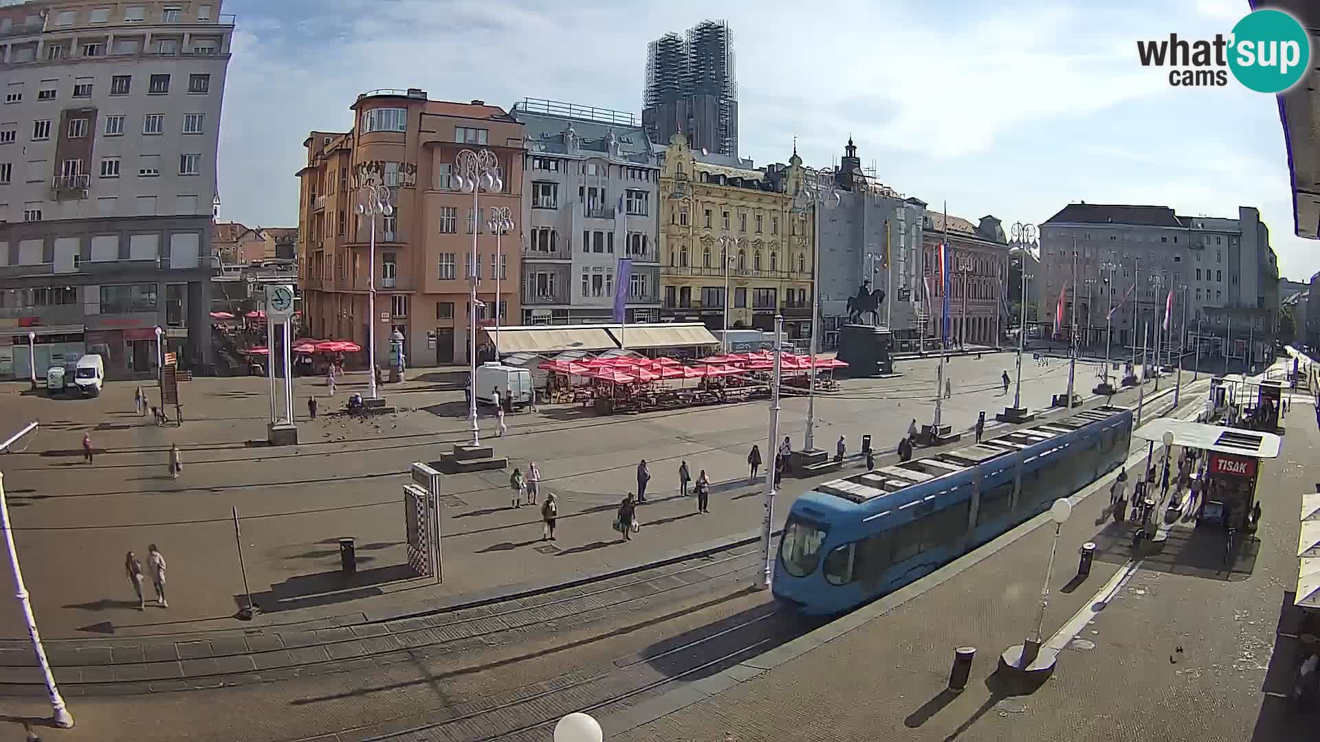 Webcam Zagreb Bana Jelačića square | Croatia