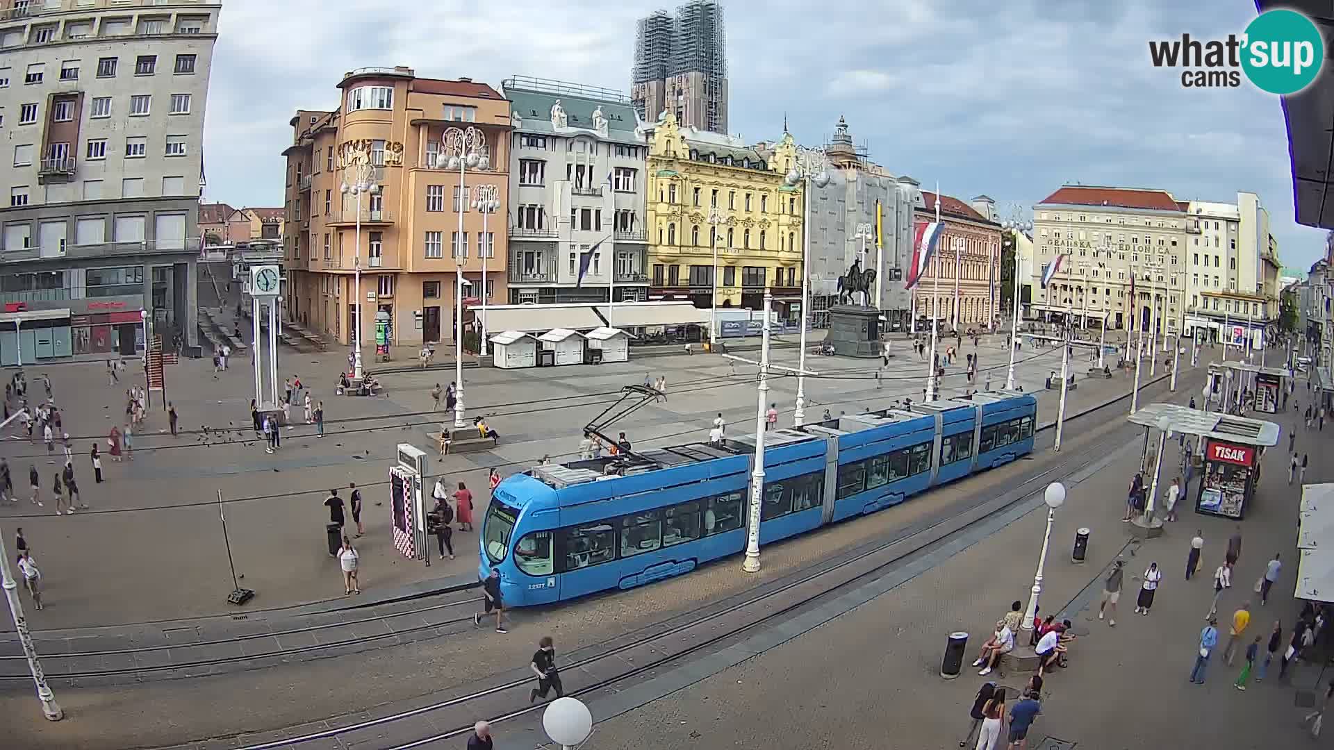 Webcam Zagreb Bana Jelačića square | Croatia