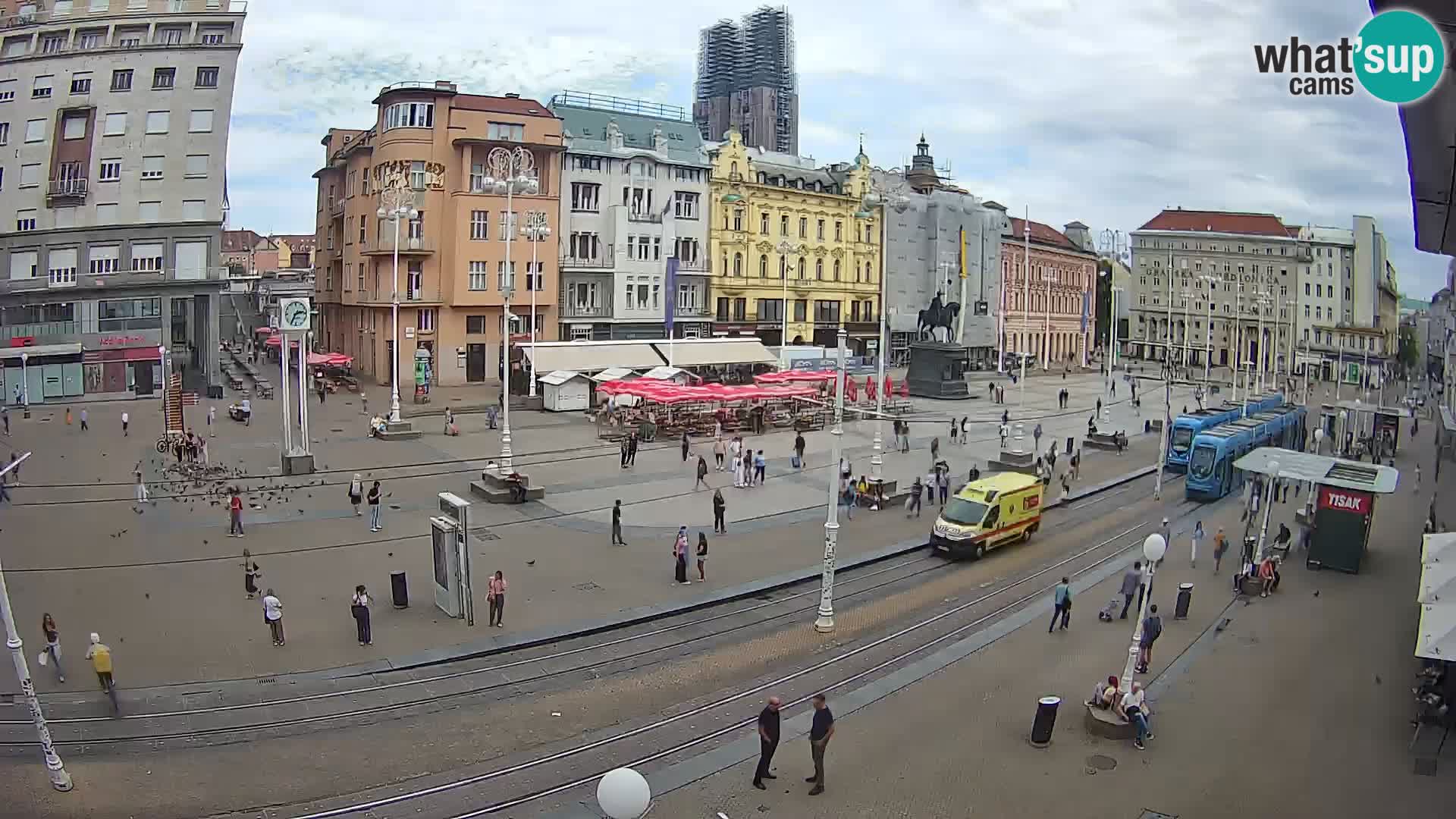 Zagreb webcam Ban Jelacica Platz | Kroatien