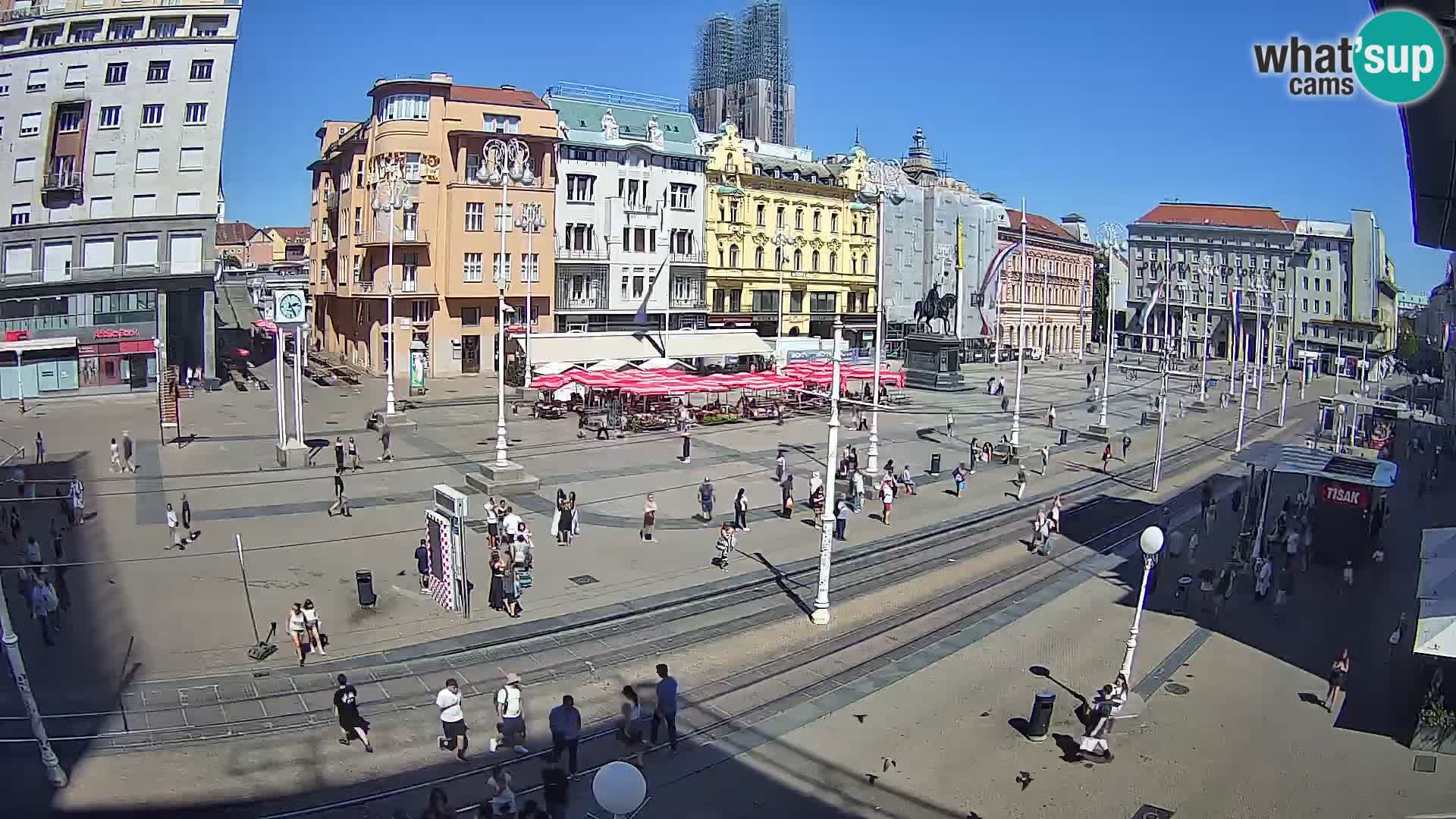 Live Cam Zagreb Ban Jelačić place | Croatie
