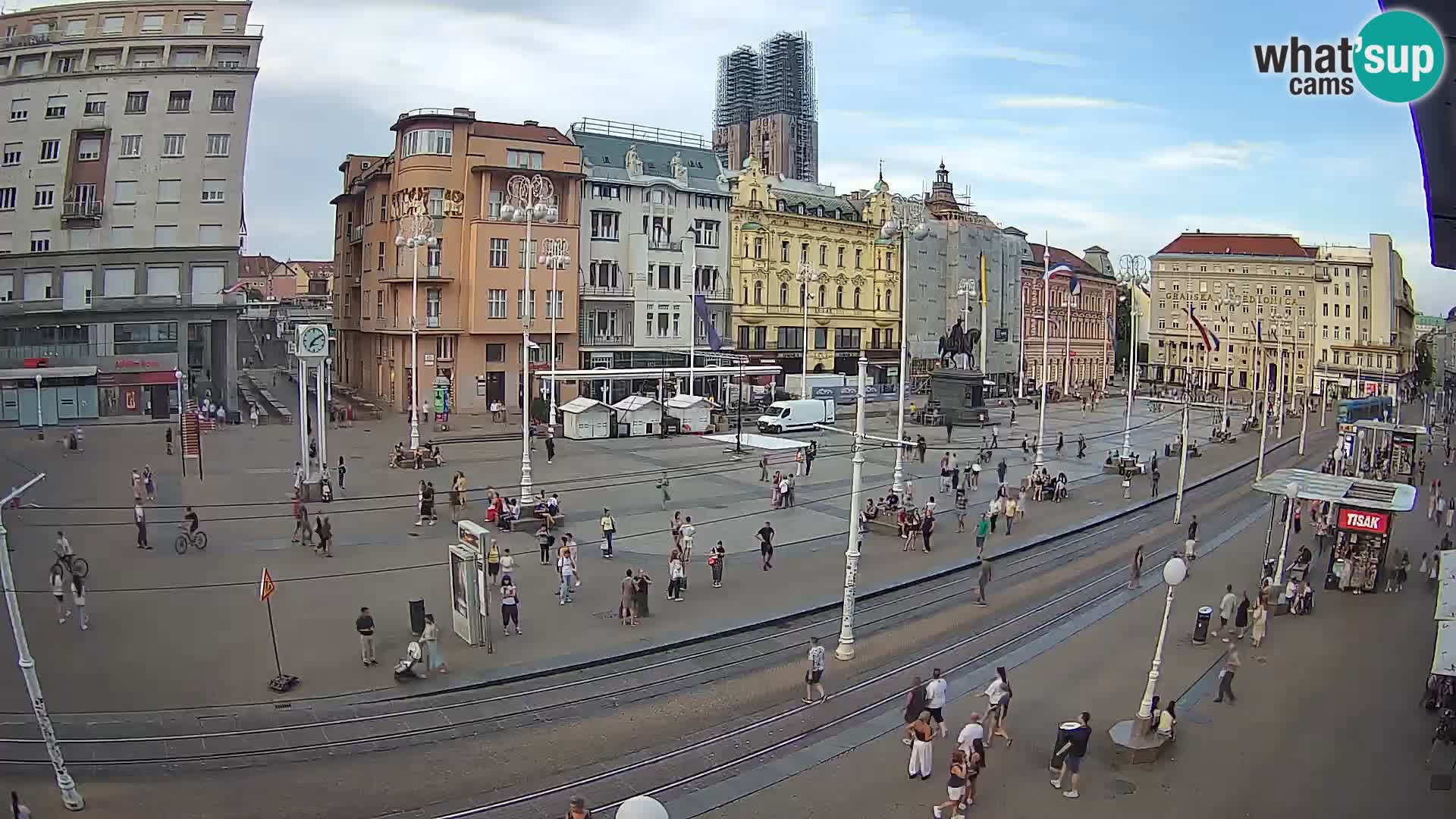 Zagreb webcam Ban Jelacica Platz | Kroatien