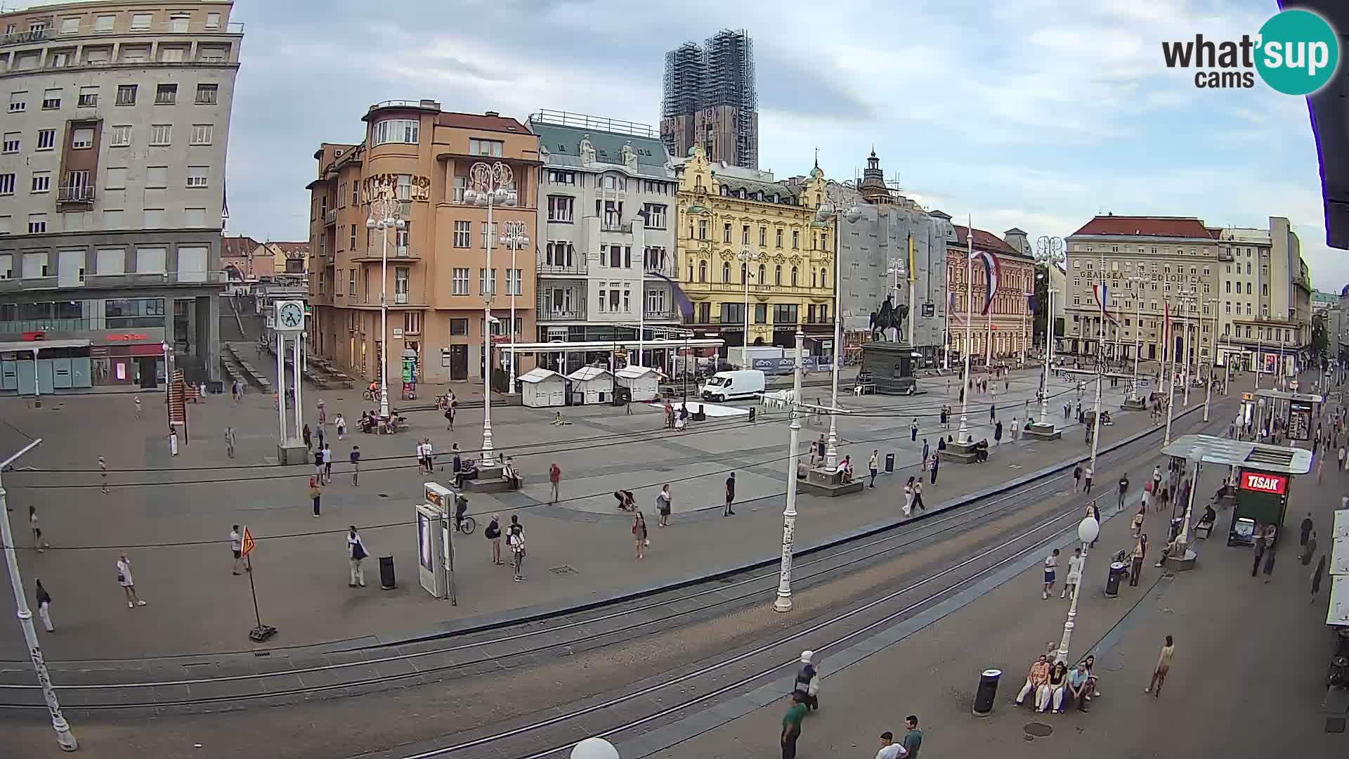 Webcam Zagreb Bana Jelačića square | Croatia