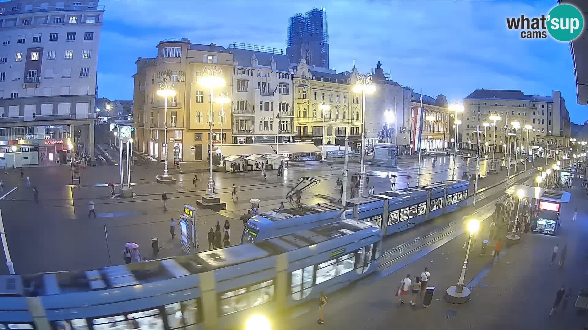 Zagreb webcam Ban Jelacica Platz | Kroatien