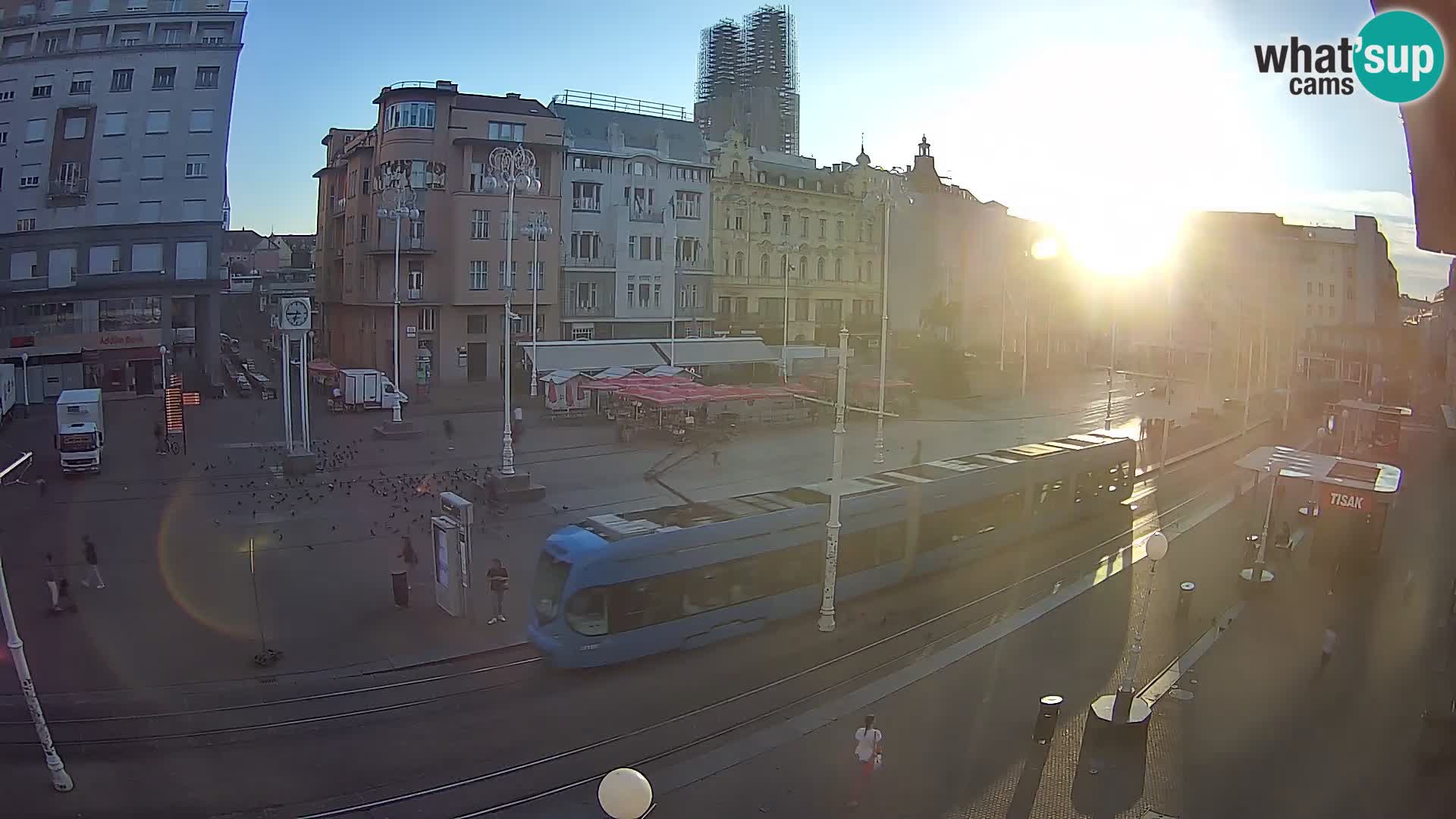 Zagreb webcam Ban Jelacica Platz | Kroatien