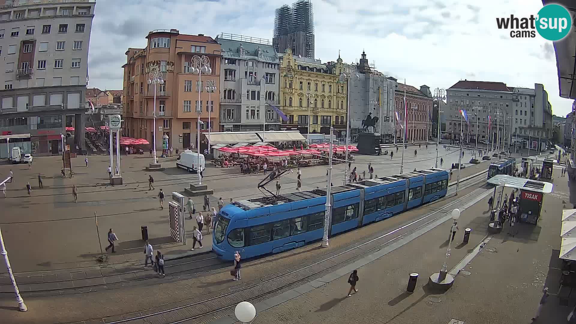 Webcam Zagreb Bana Jelačića square | Croatia