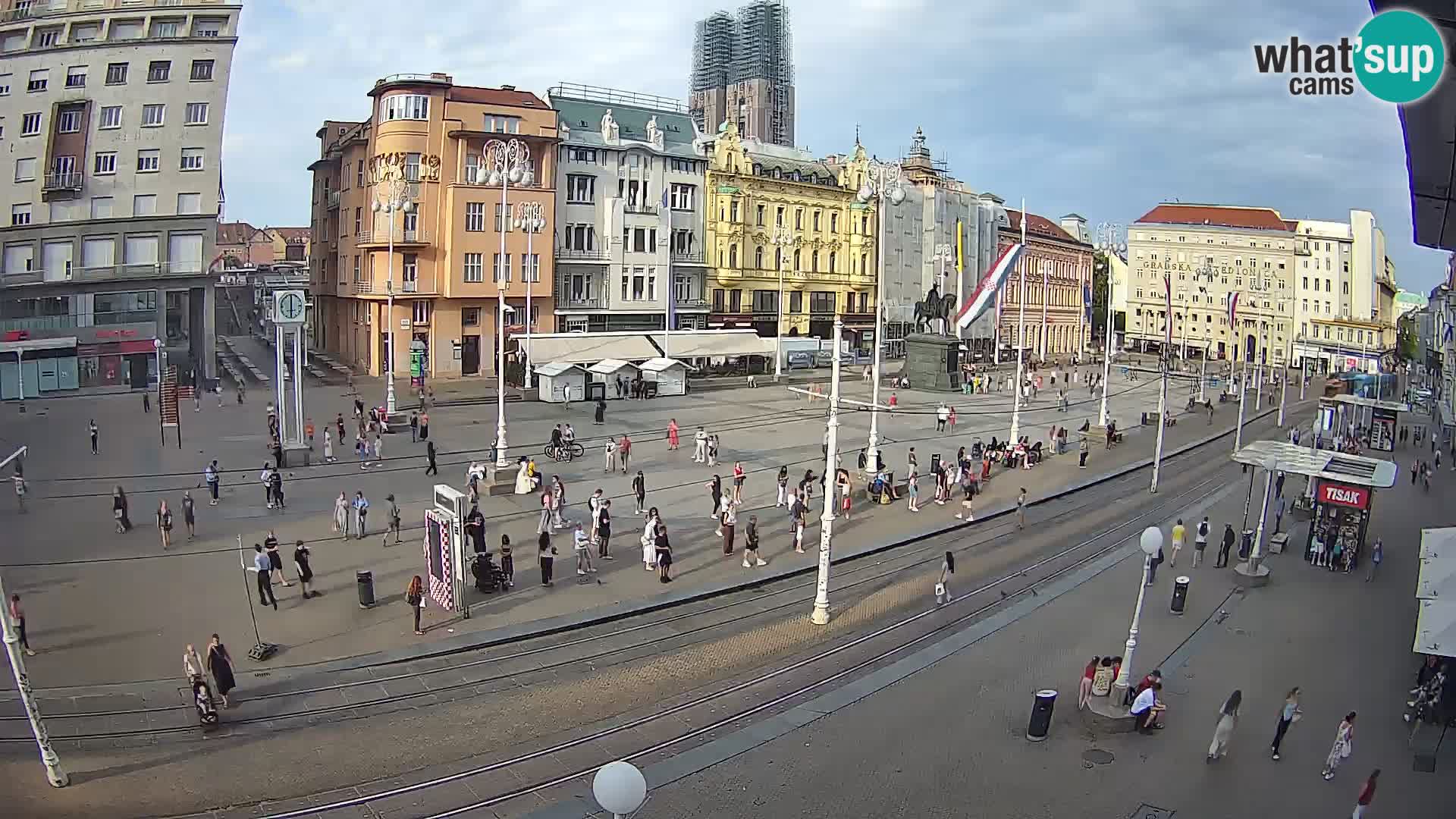 Webcam Zagreb Bana Jelačića square | Croatia