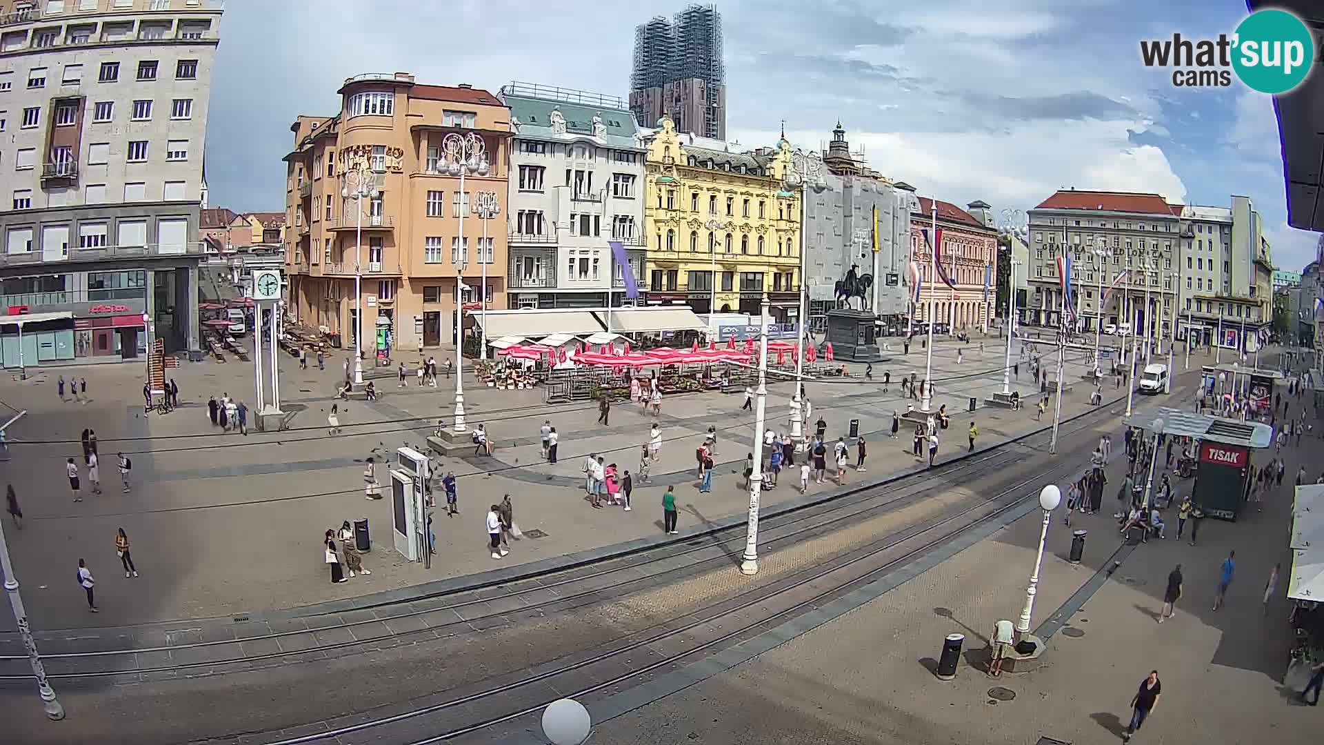 Webcam Zagreb Bana Jelačića square | Croatia