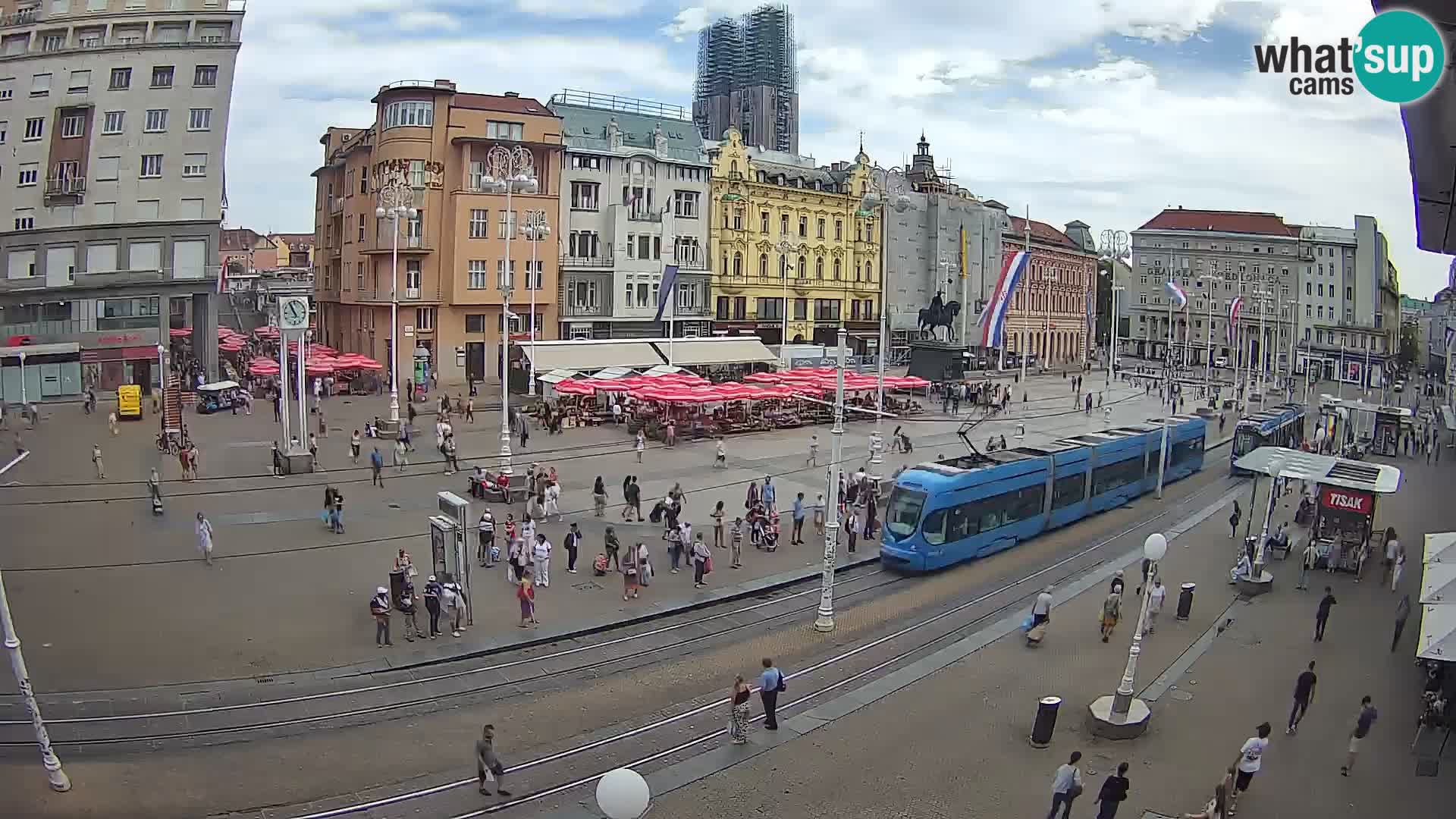 Webcam Zagreb Bana Jelačića square | Croatia