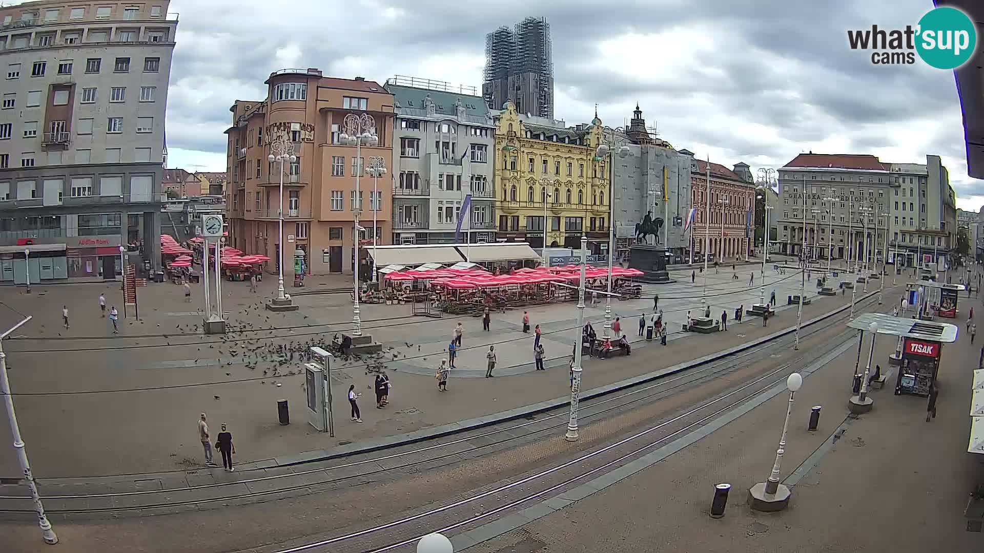 Webcam Zagreb Bana Jelačića square | Croatia