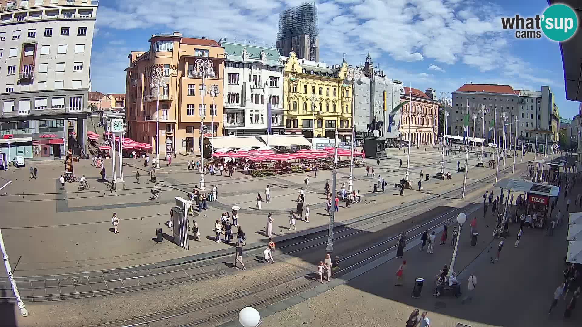 Webcam Zagreb Bana Jelačića square | Croatia