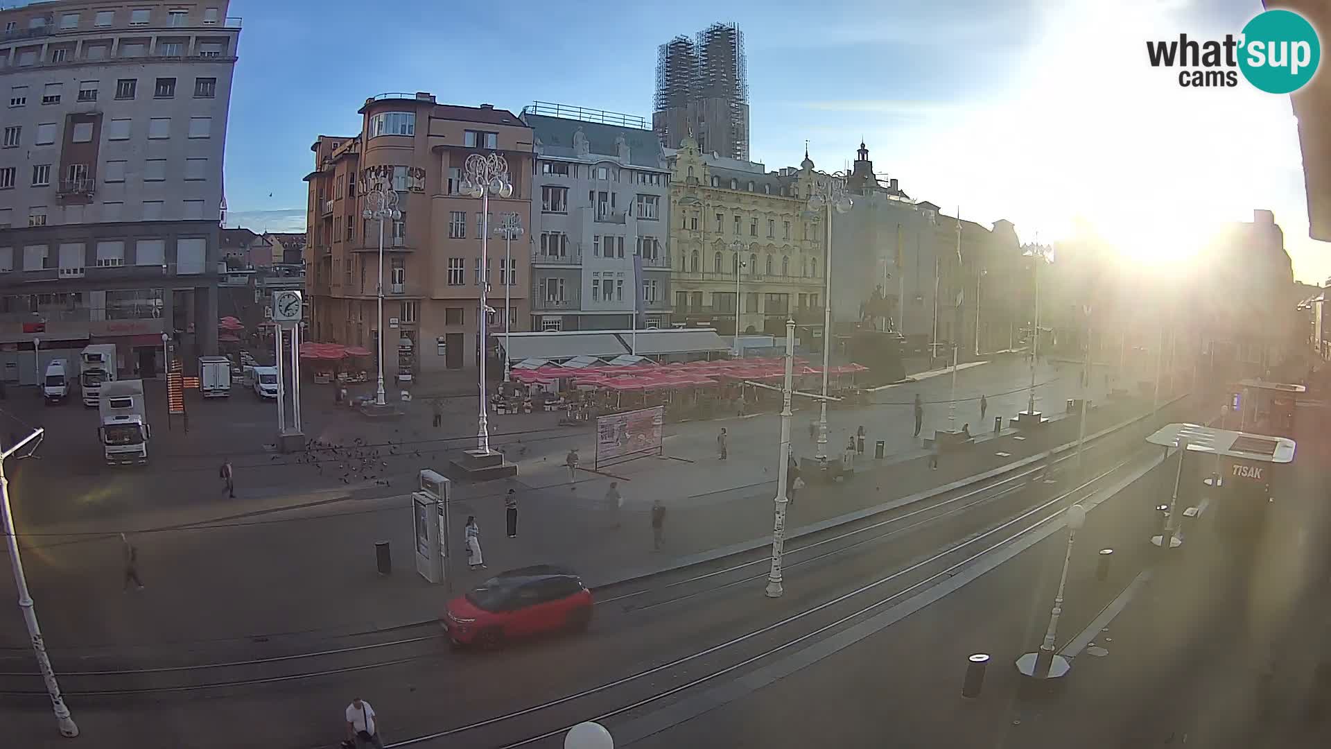 Zagreb webcam Ban Jelacica Platz | Kroatien