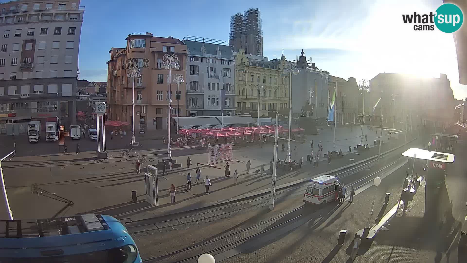Zagreb webcam Ban Jelacica Platz | Kroatien