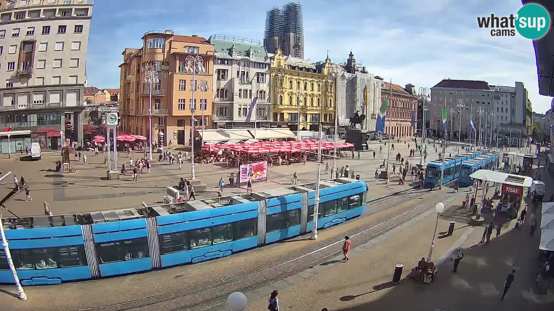 Webcam Zagreb Bana Jelačića square | Croatia