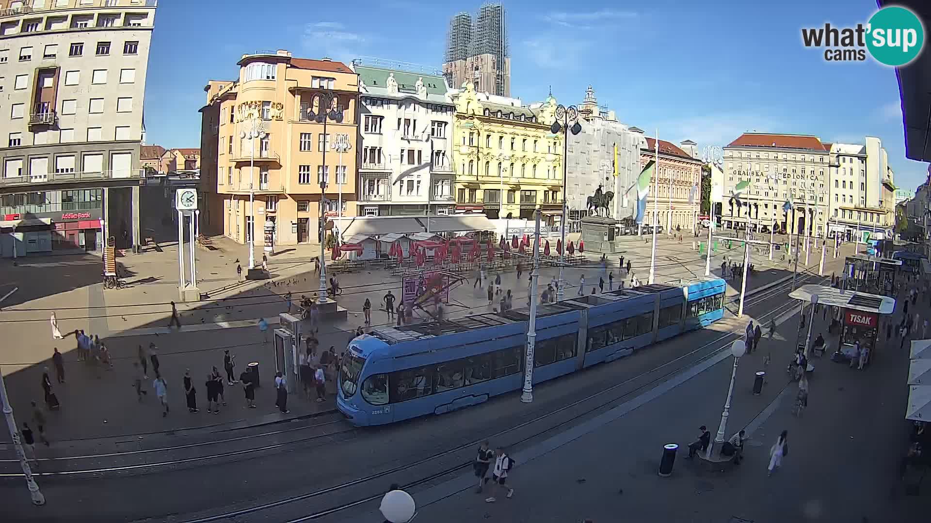 Webcam Zagreb Bana Jelačića square | Croatia