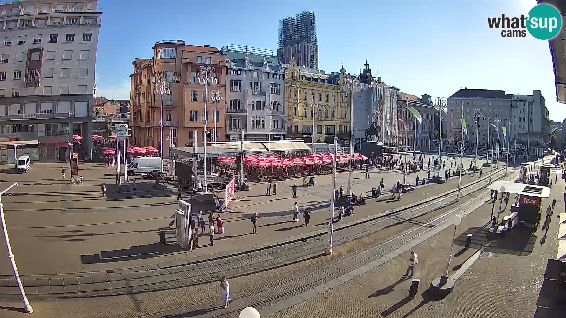 Zagreb webcam Ban Jelacica Platz | Kroatien