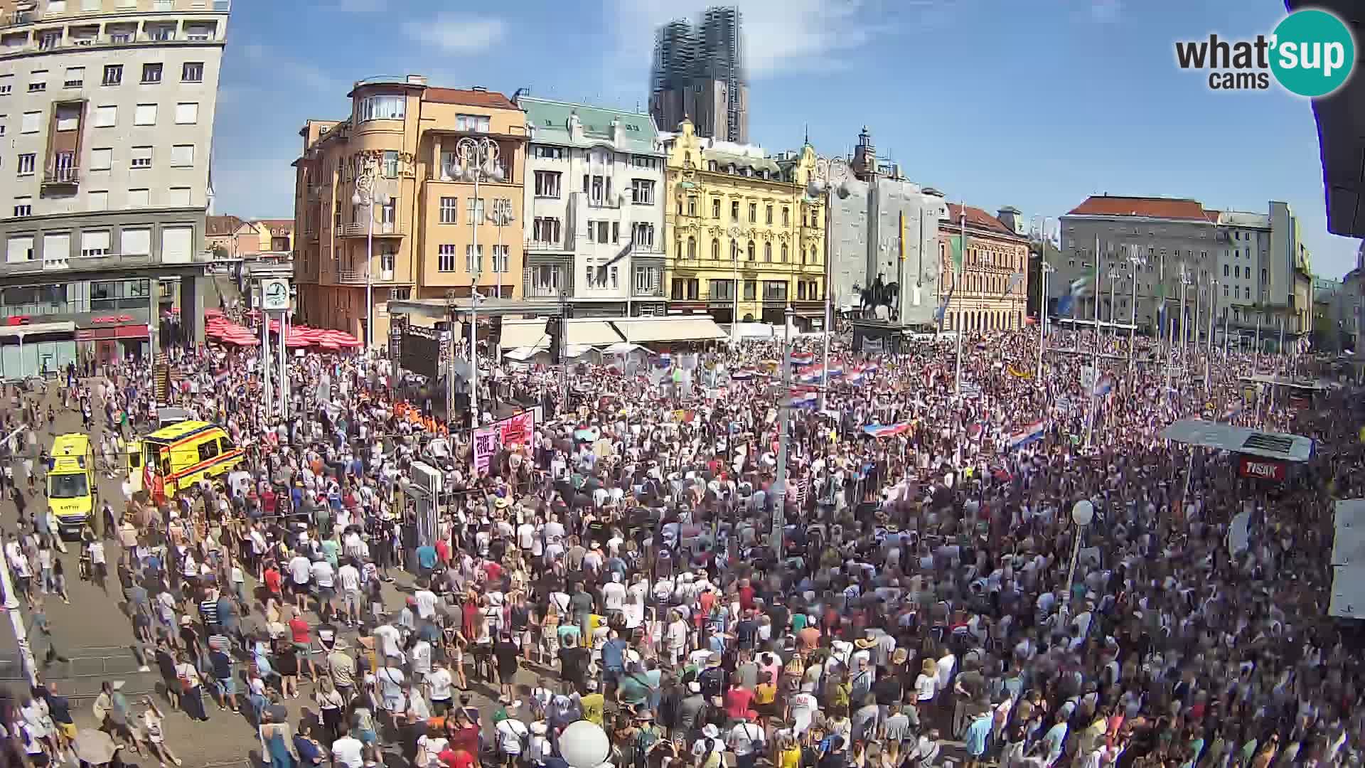 Live Cam Zagreb Ban Jelačić place | Croatie