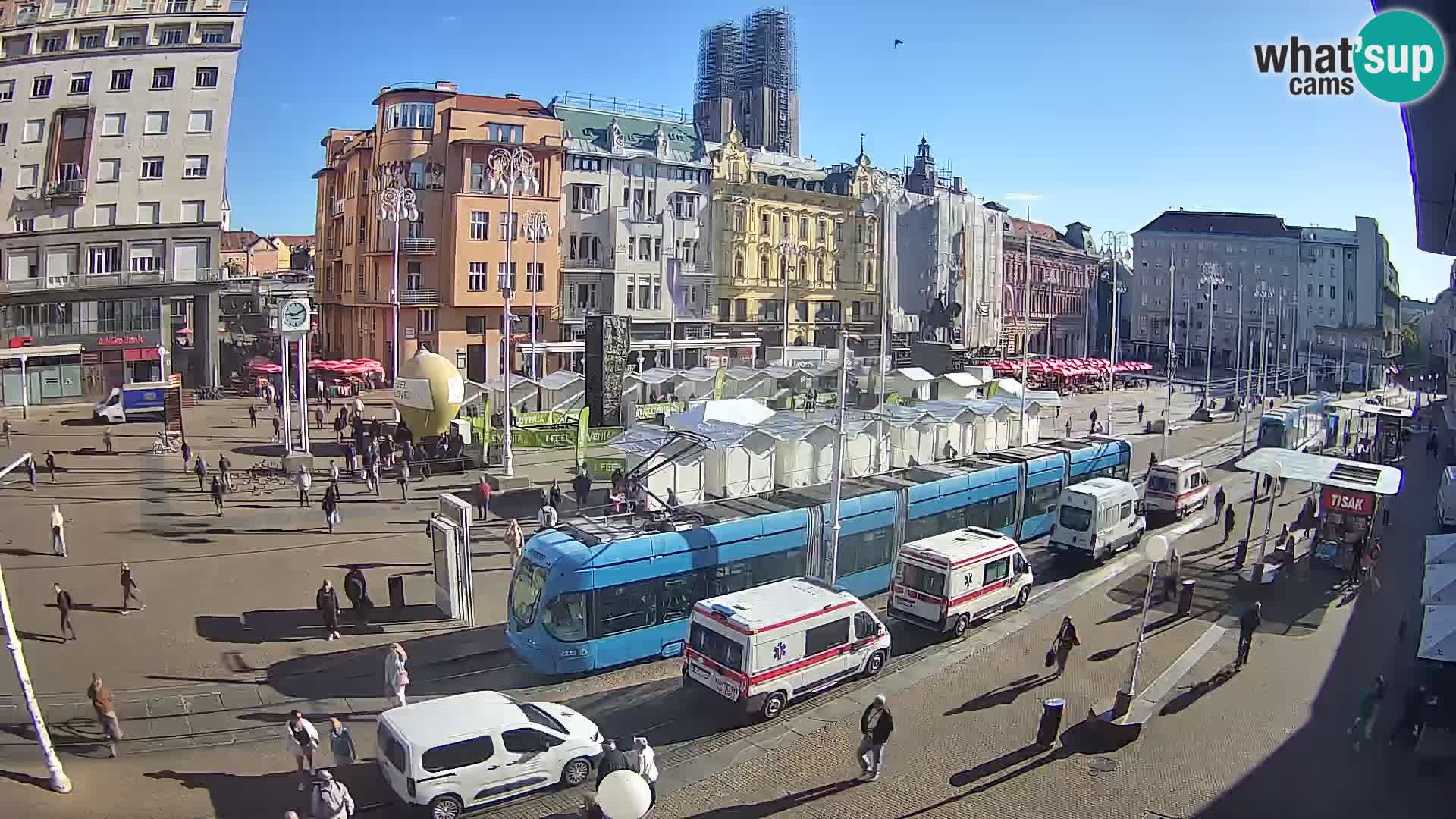 Live Cam Zagreb Ban Jelačić place | Croatie