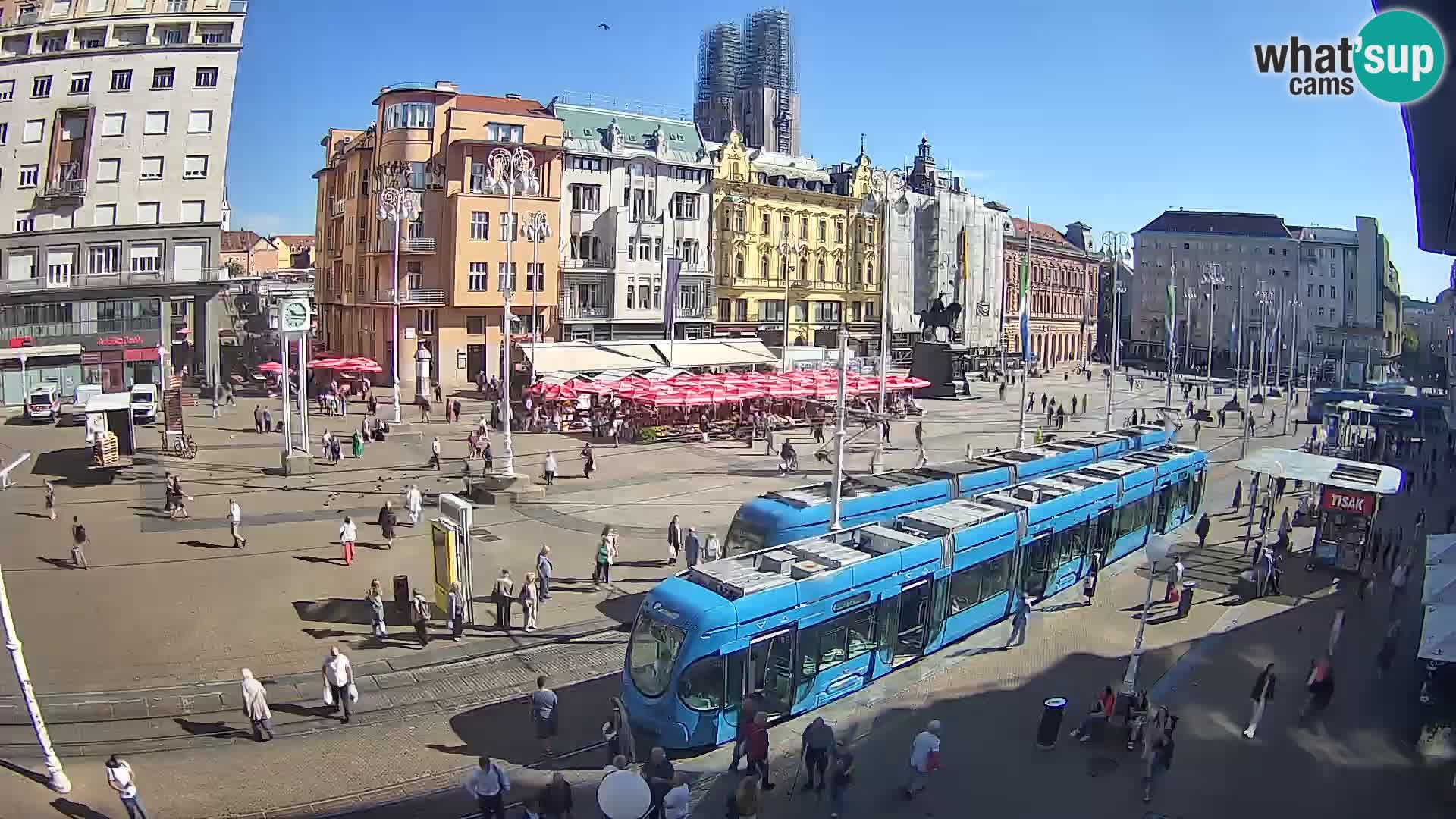 Zagreb webcam Ban Jelacica Platz | Kroatien