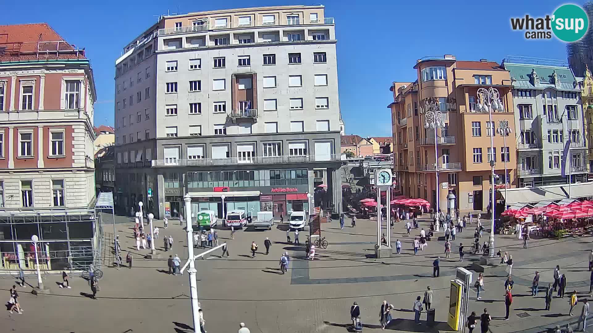 Zagreb webcam Ban Jelacica Platz | Kroatien