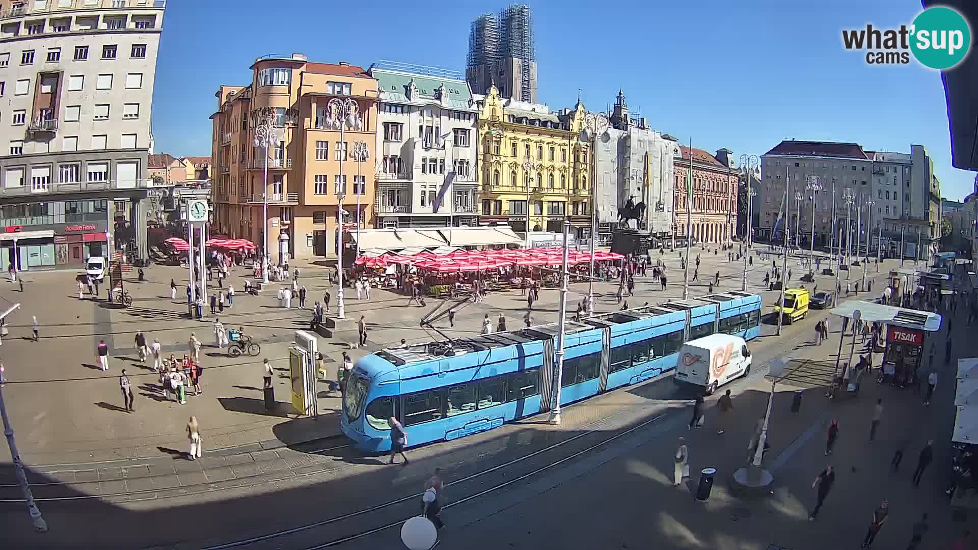 Webcam Zagreb Bana Jelačića square | Croatia
