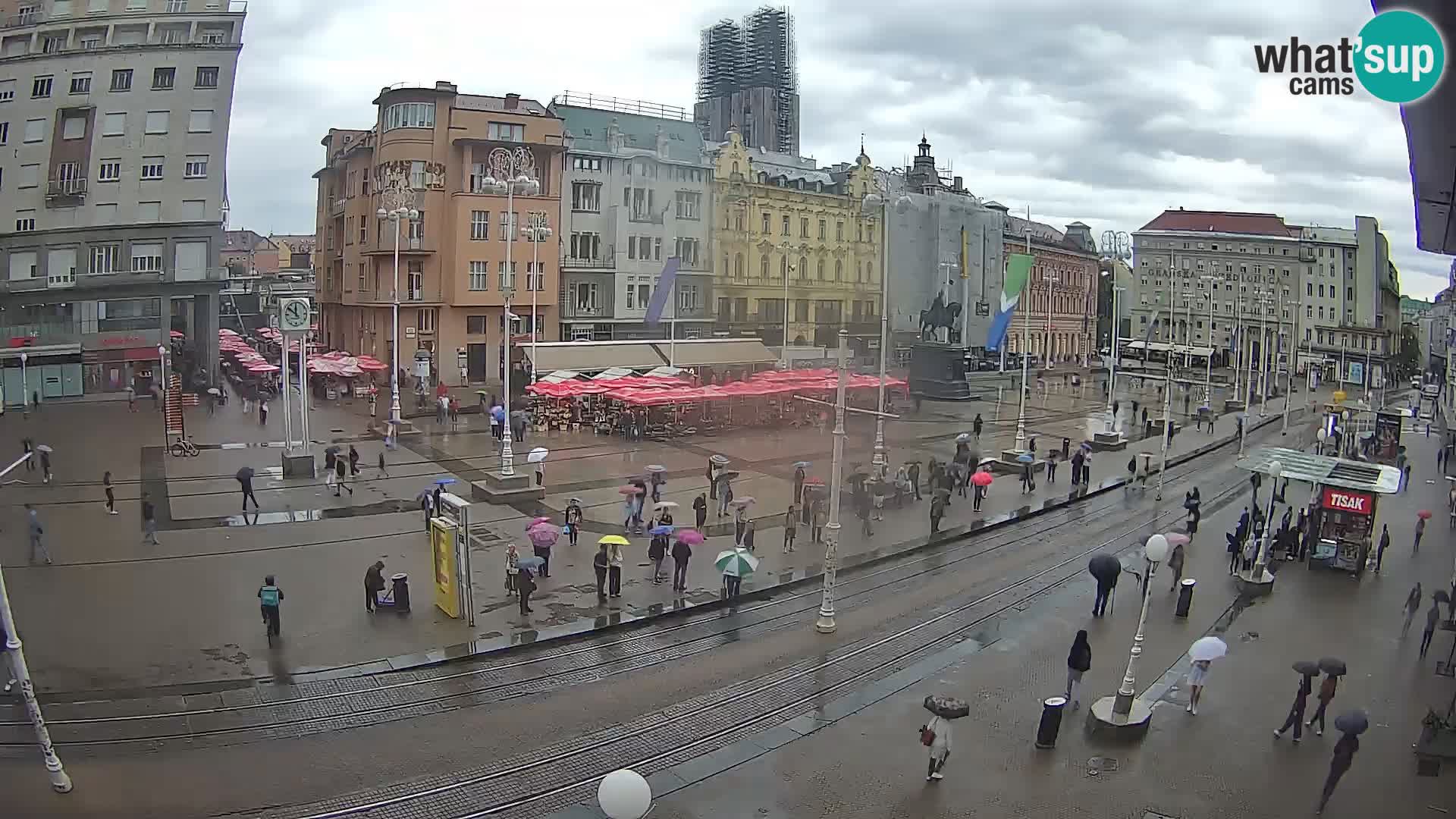 Live Cam Zagreb Ban Jelačić place | Croatie